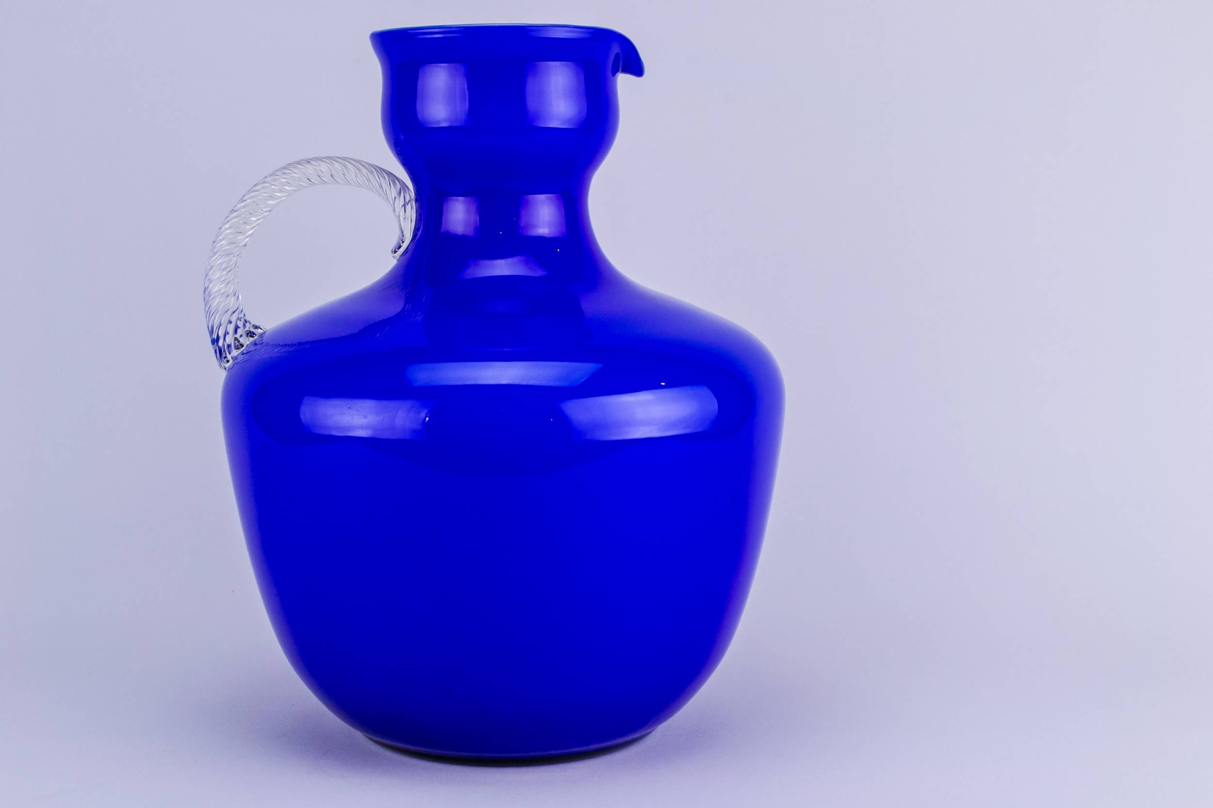 Glass Bold Rope — Large blue glass jug 2