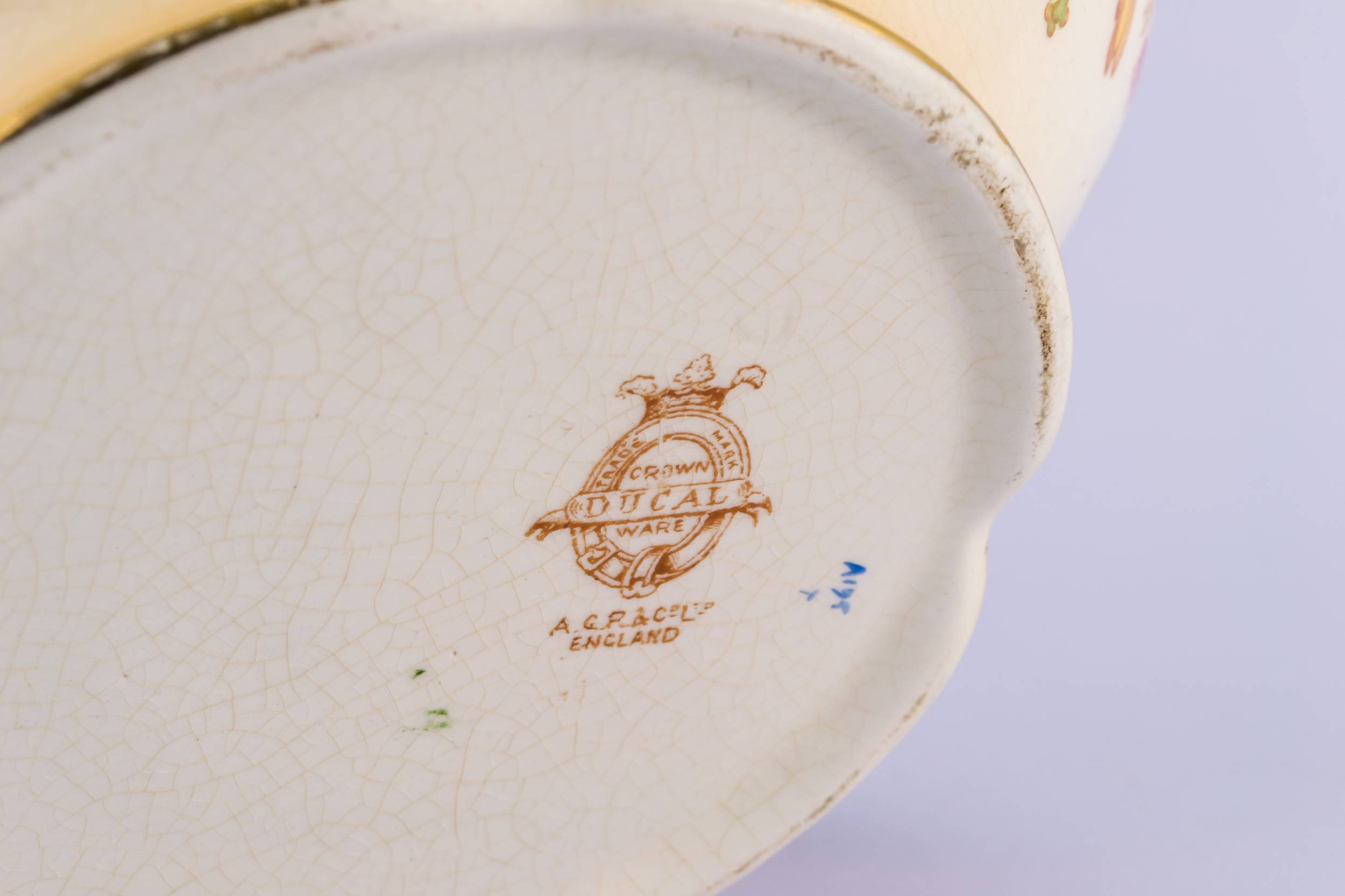 Antique Ceramic Flowers — Pink flowral bowl 4