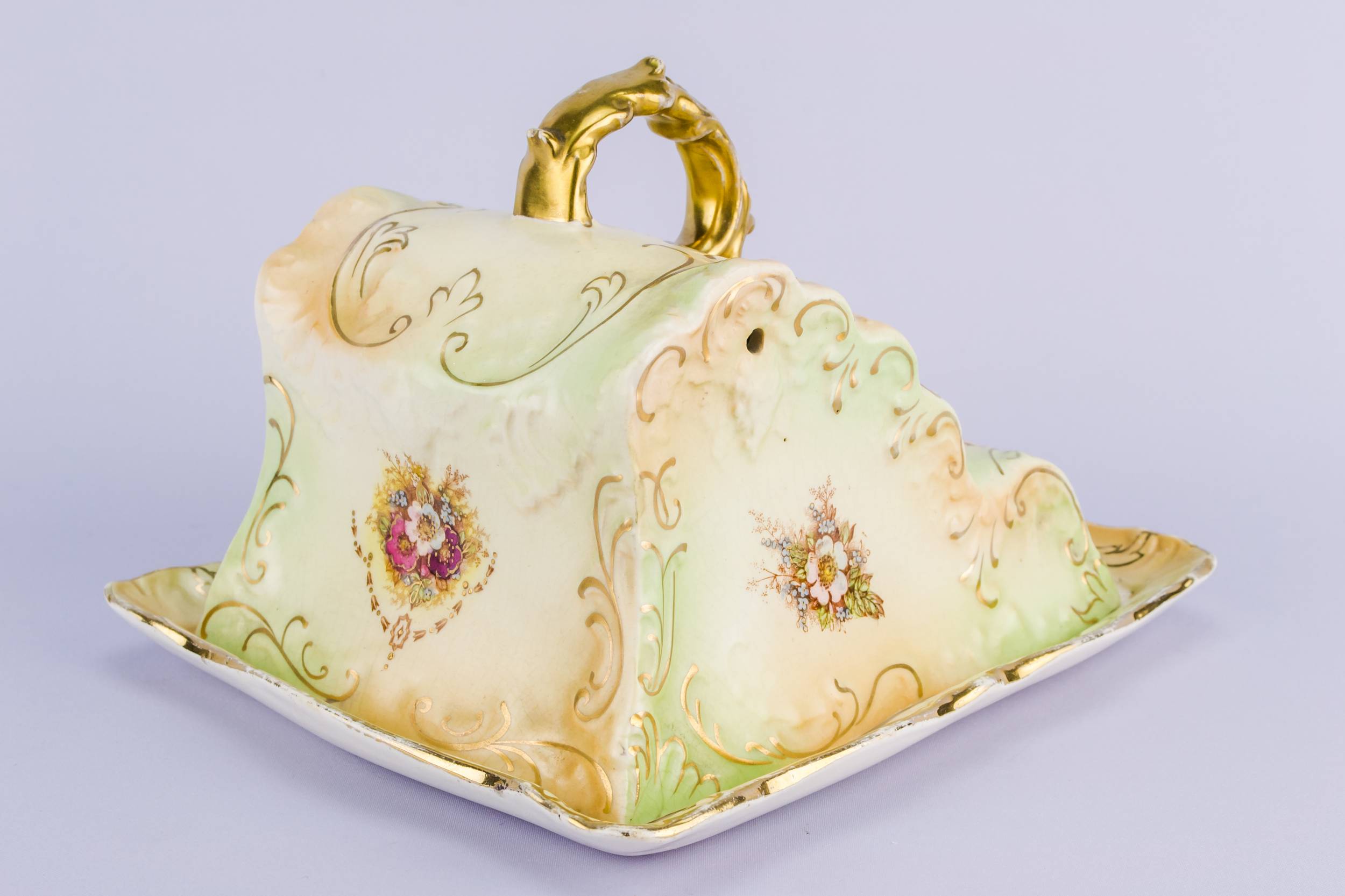 Pink Beautiful Floral — Art Nouveau cheese dish 2