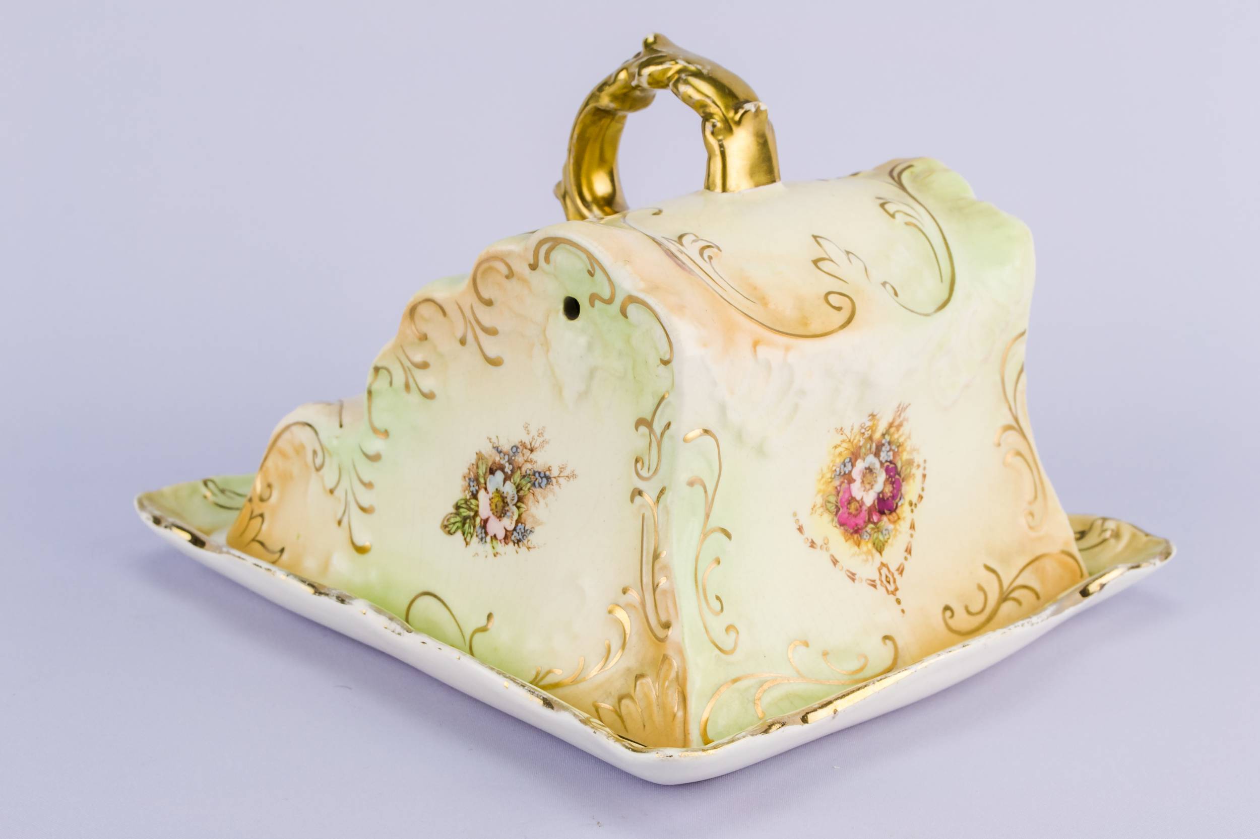 Pink Beautiful Floral — Art Nouveau cheese dish 3