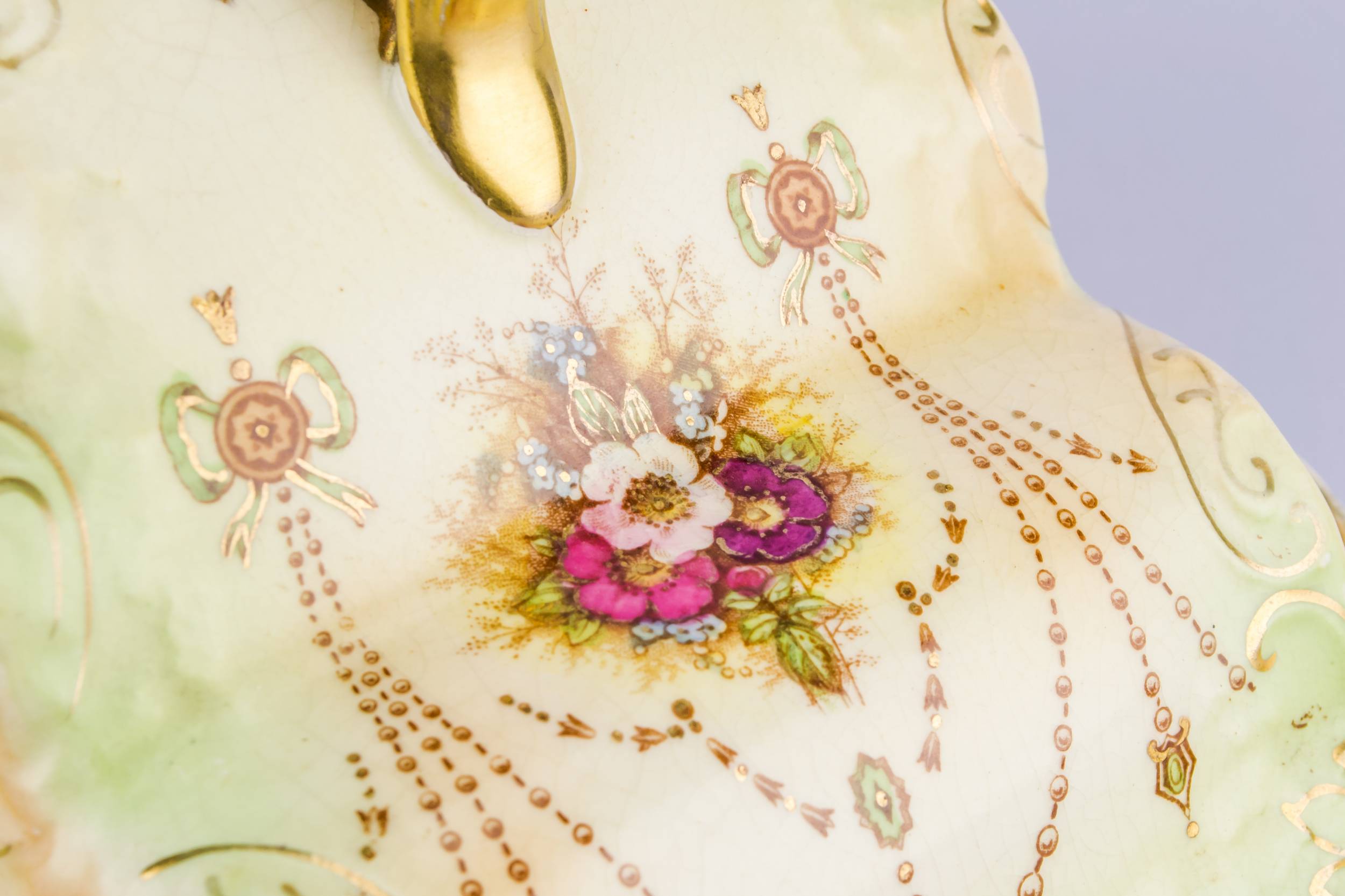 Pink Beautiful Floral — Art Nouveau cheese dish 5