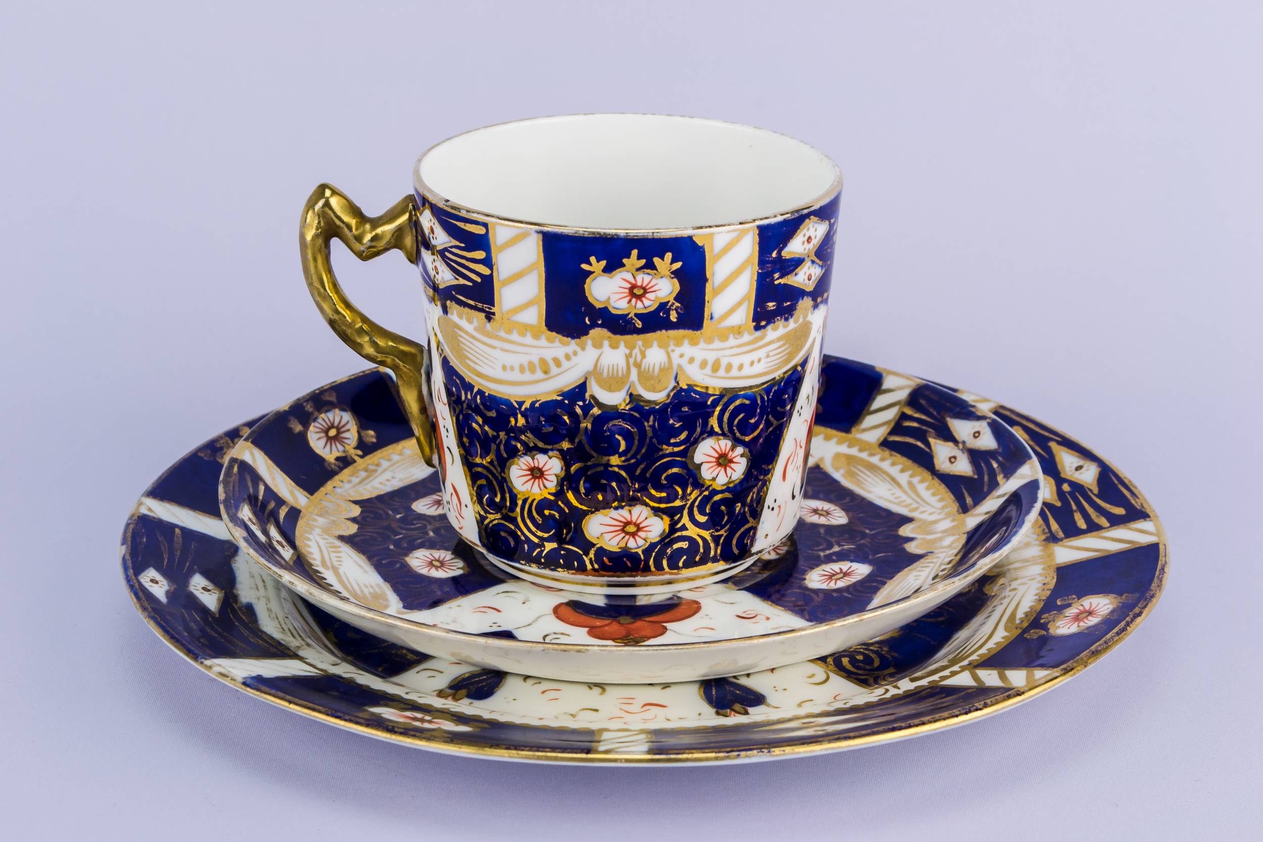 Opulent Large TEA — Flow blue tea set 1