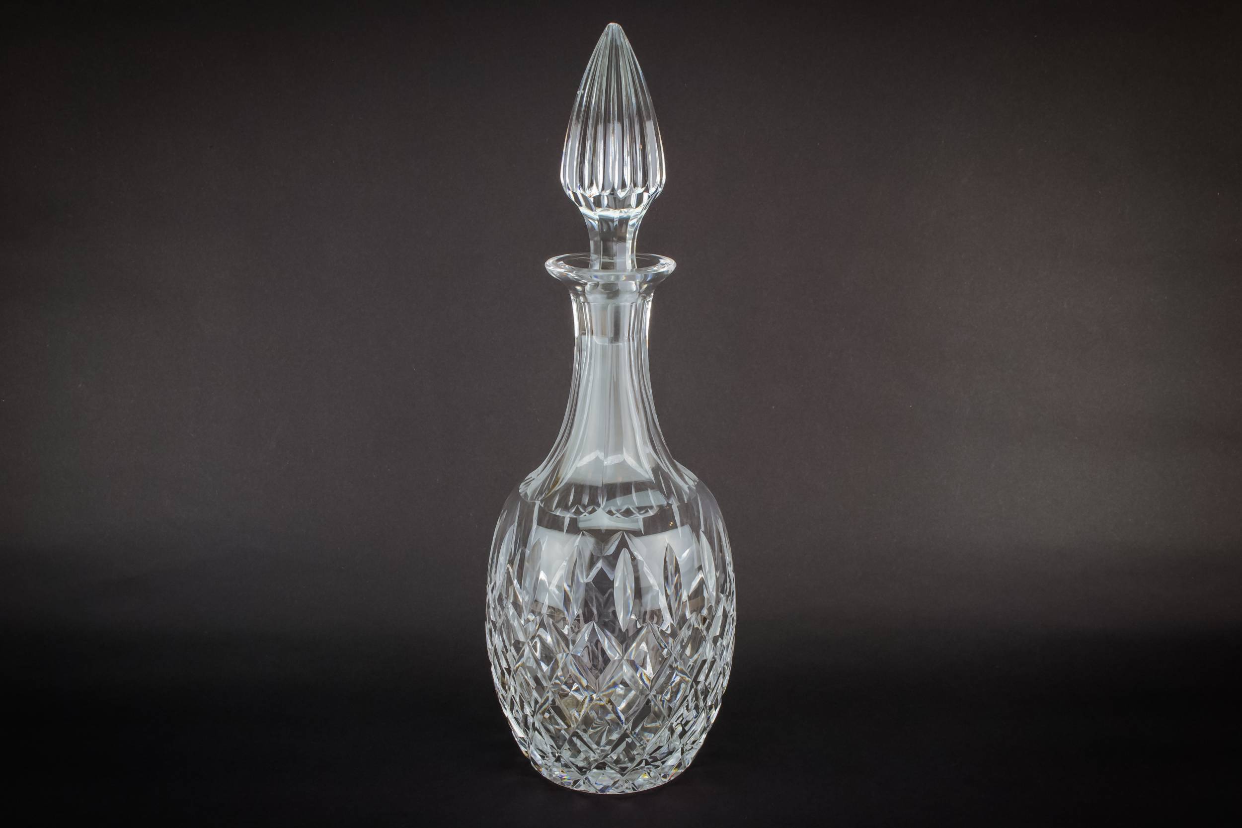 Vintage Cut Glass — Ovoid cut glass decanter