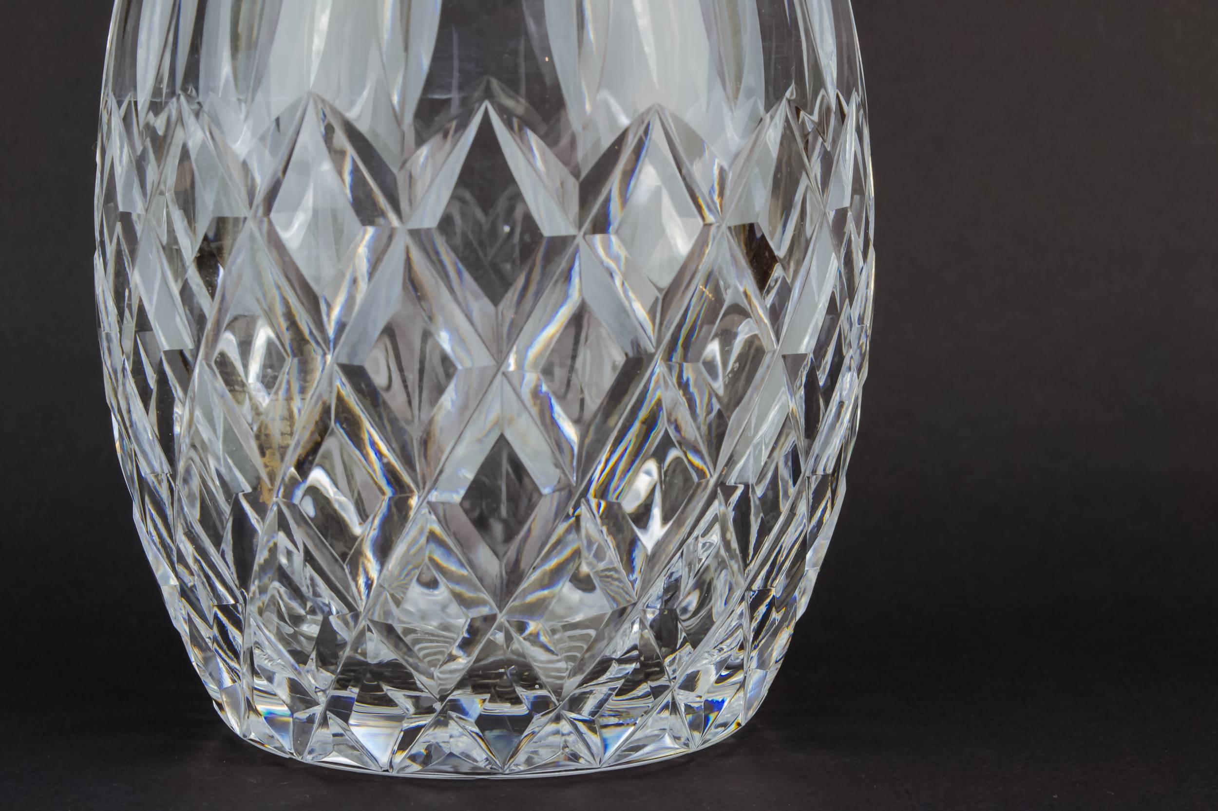 Vintage Cut Glass — Ovoid cut glass decanter 2