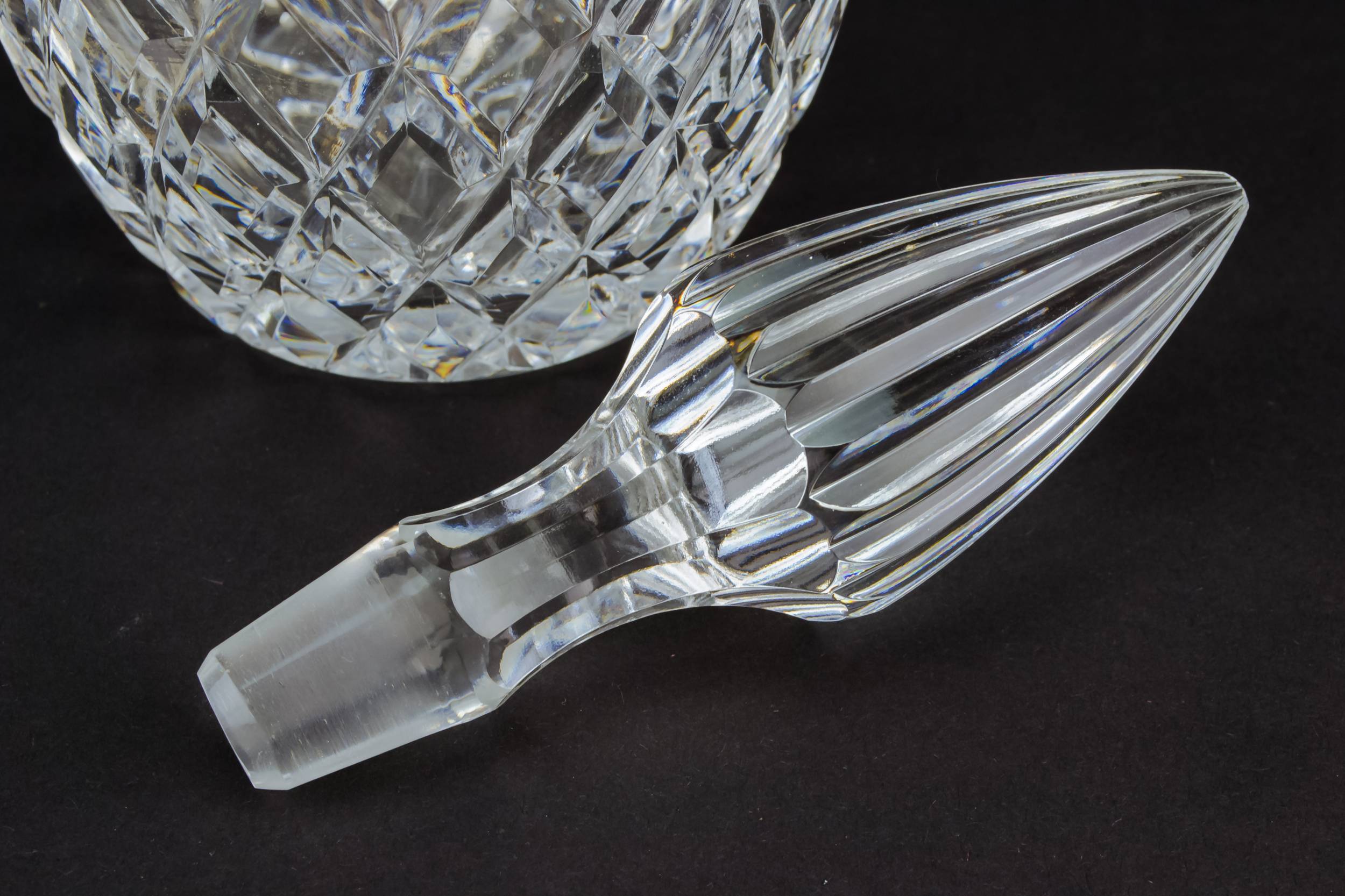 Vintage Cut Glass — Ovoid cut glass decanter 1