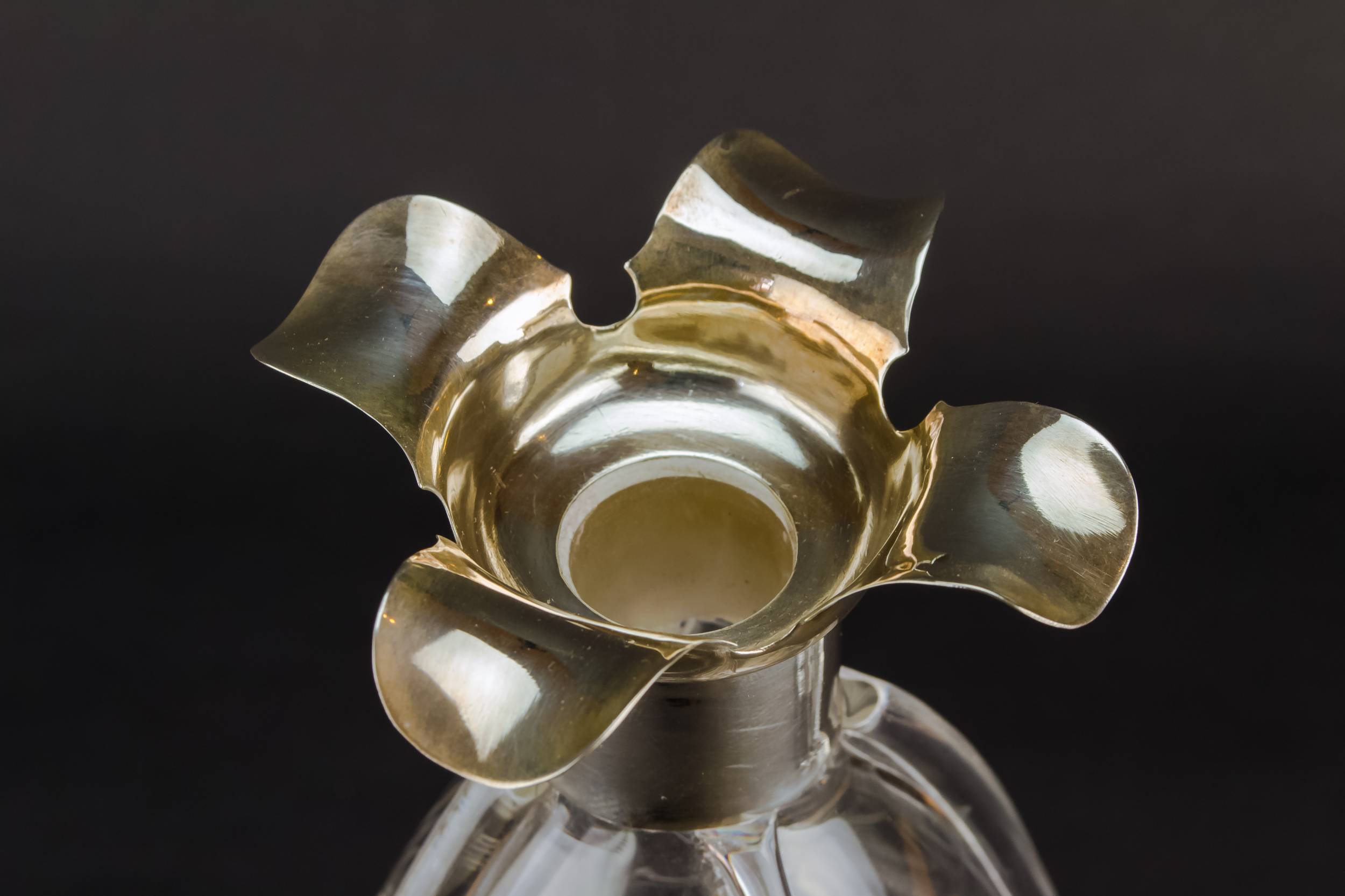 Blown Glass Sterling — Glass and silver decanter 5