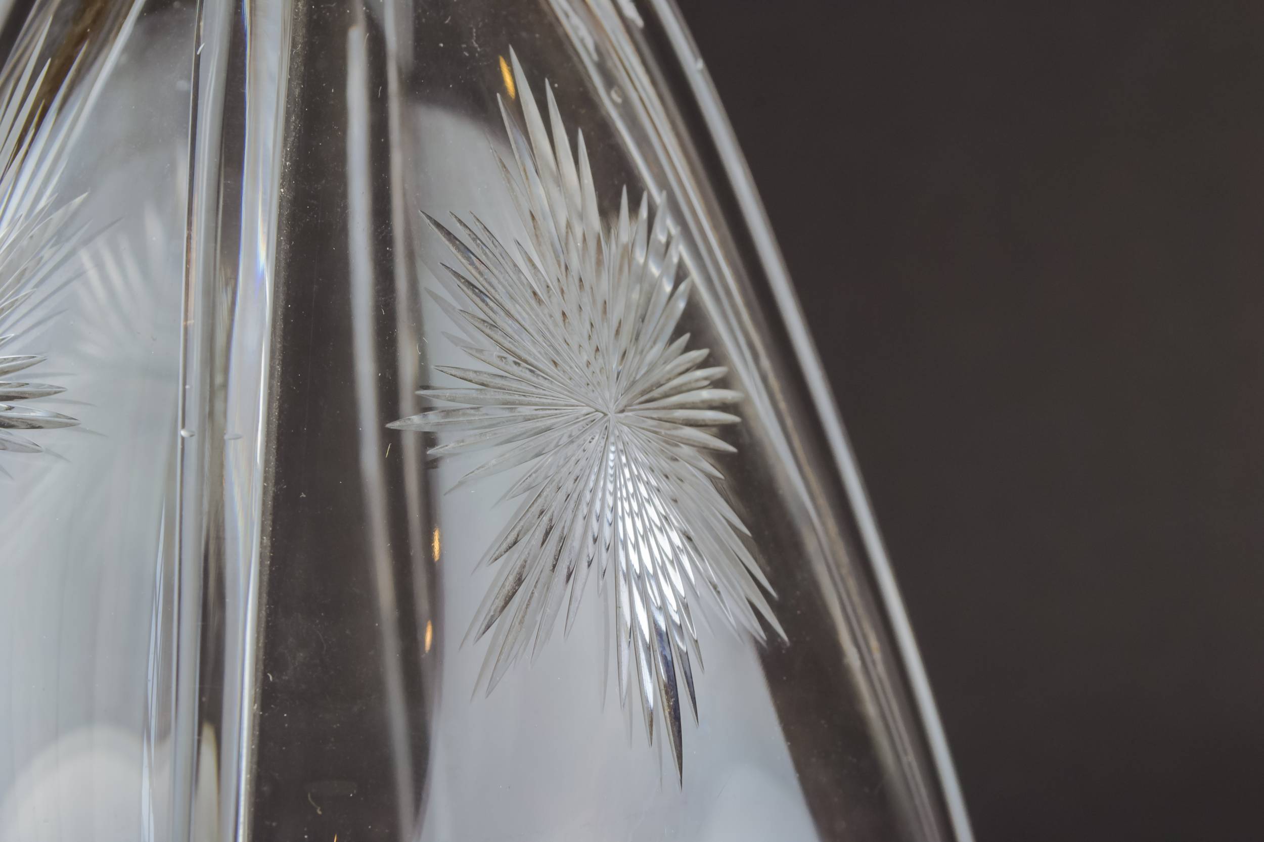 Blown Glass Sterling — Glass and silver decanter 7