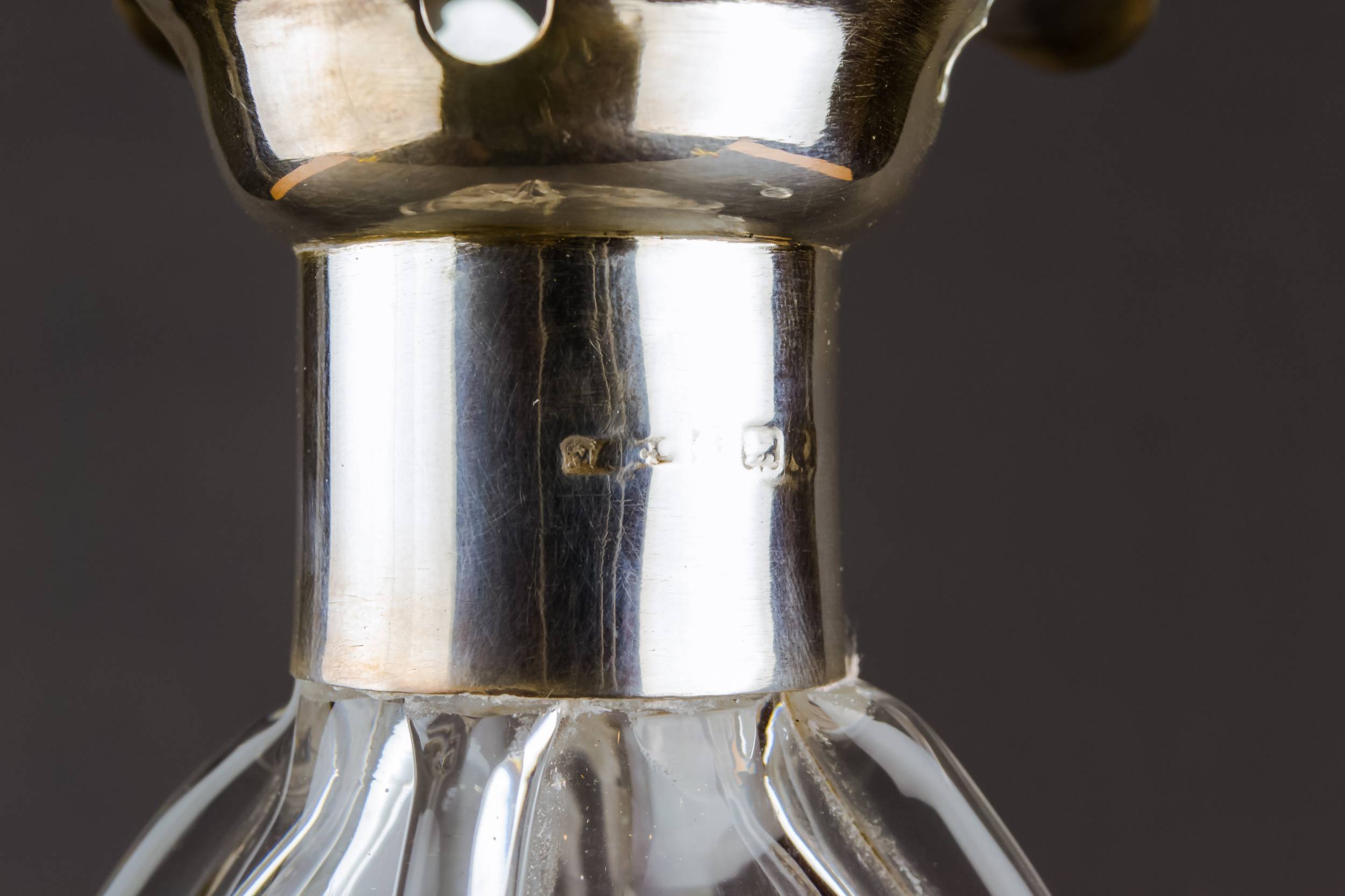 Blown Glass Sterling — Glass and silver decanter 4