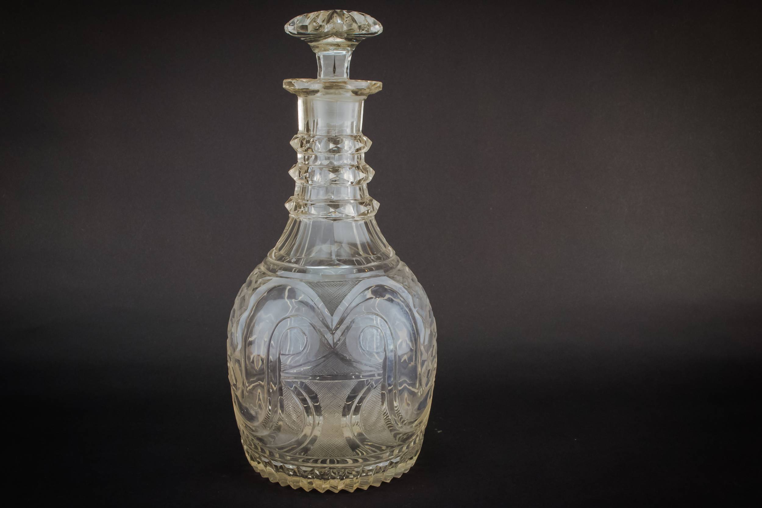 Cut Glass Antique — Port cut glass decanter 6