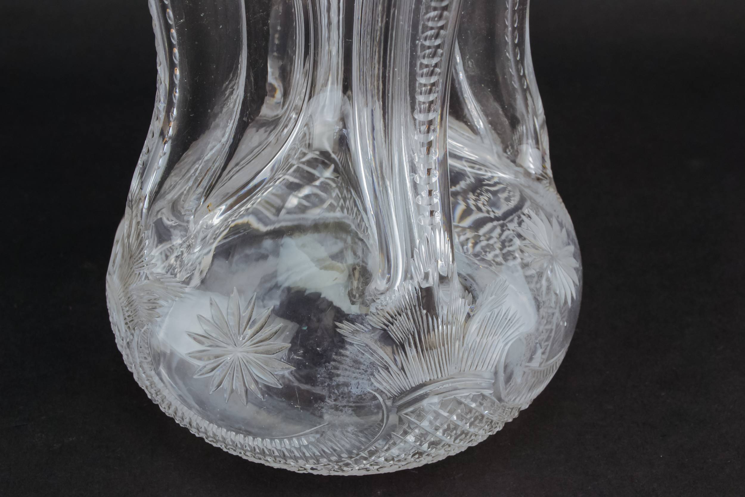 Blown Glass Silver — Tall glass & silver decanter 5