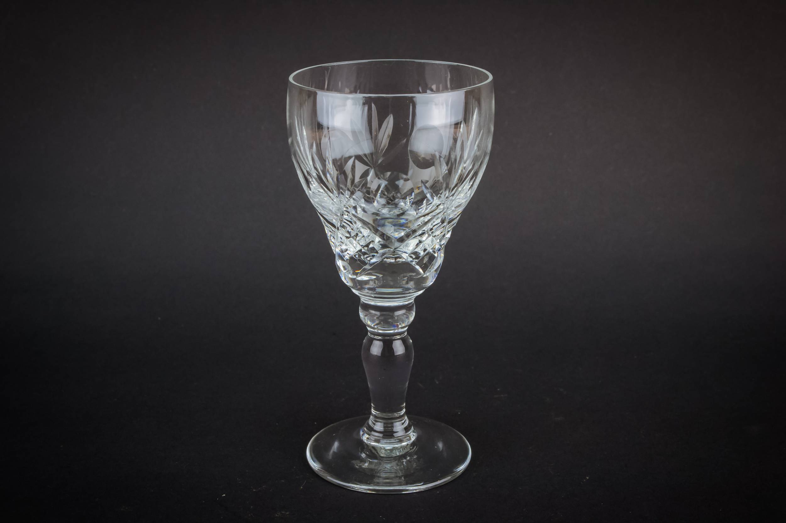 Crystal Retro Crosshatch — 6 elegant port glasses
