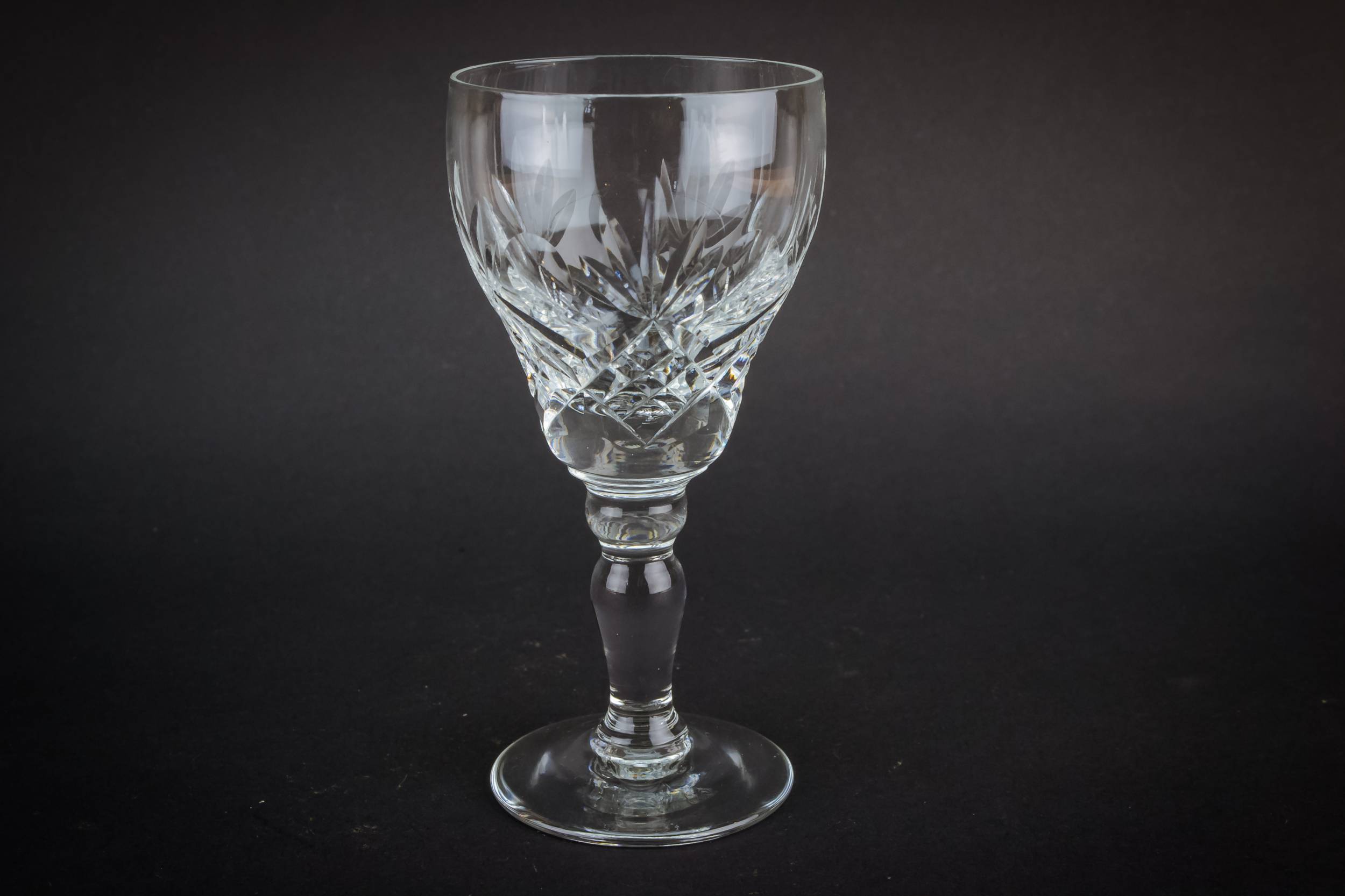 Crystal Retro Crosshatch — 6 elegant port glasses 1