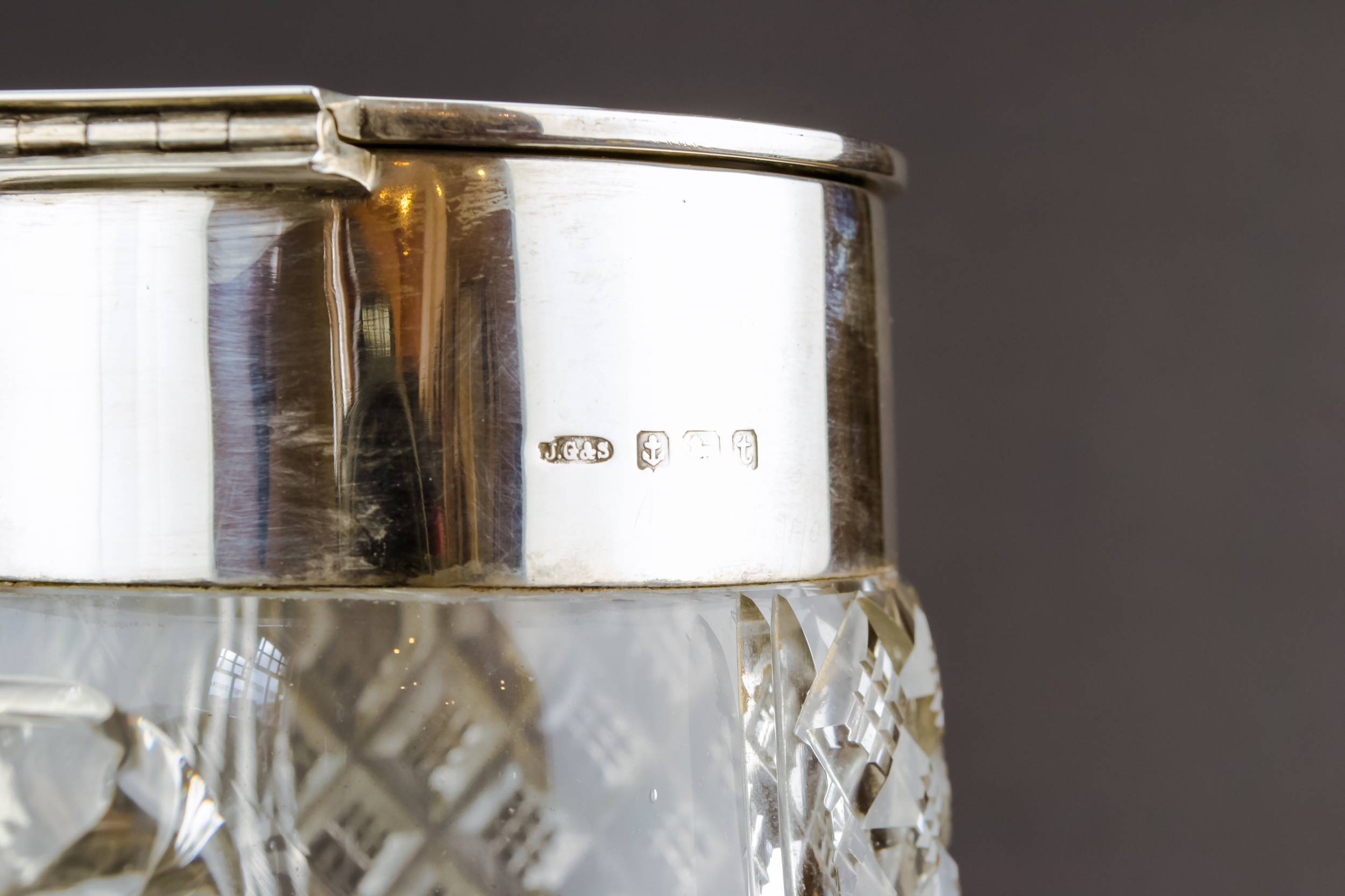 Cut Glass Neo-Classical — Silver & glass jug 1