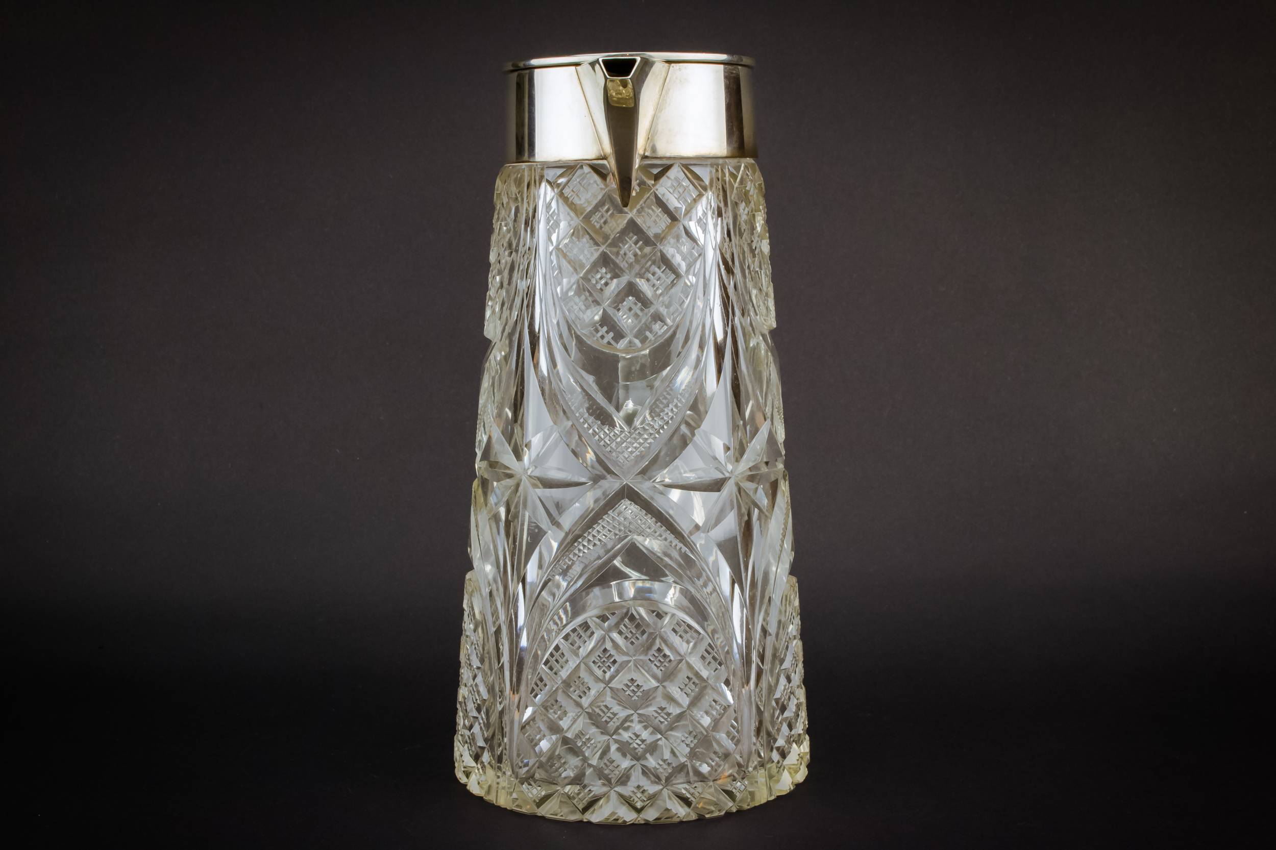 Cut Glass Neo-Classical — Silver & glass jug 3