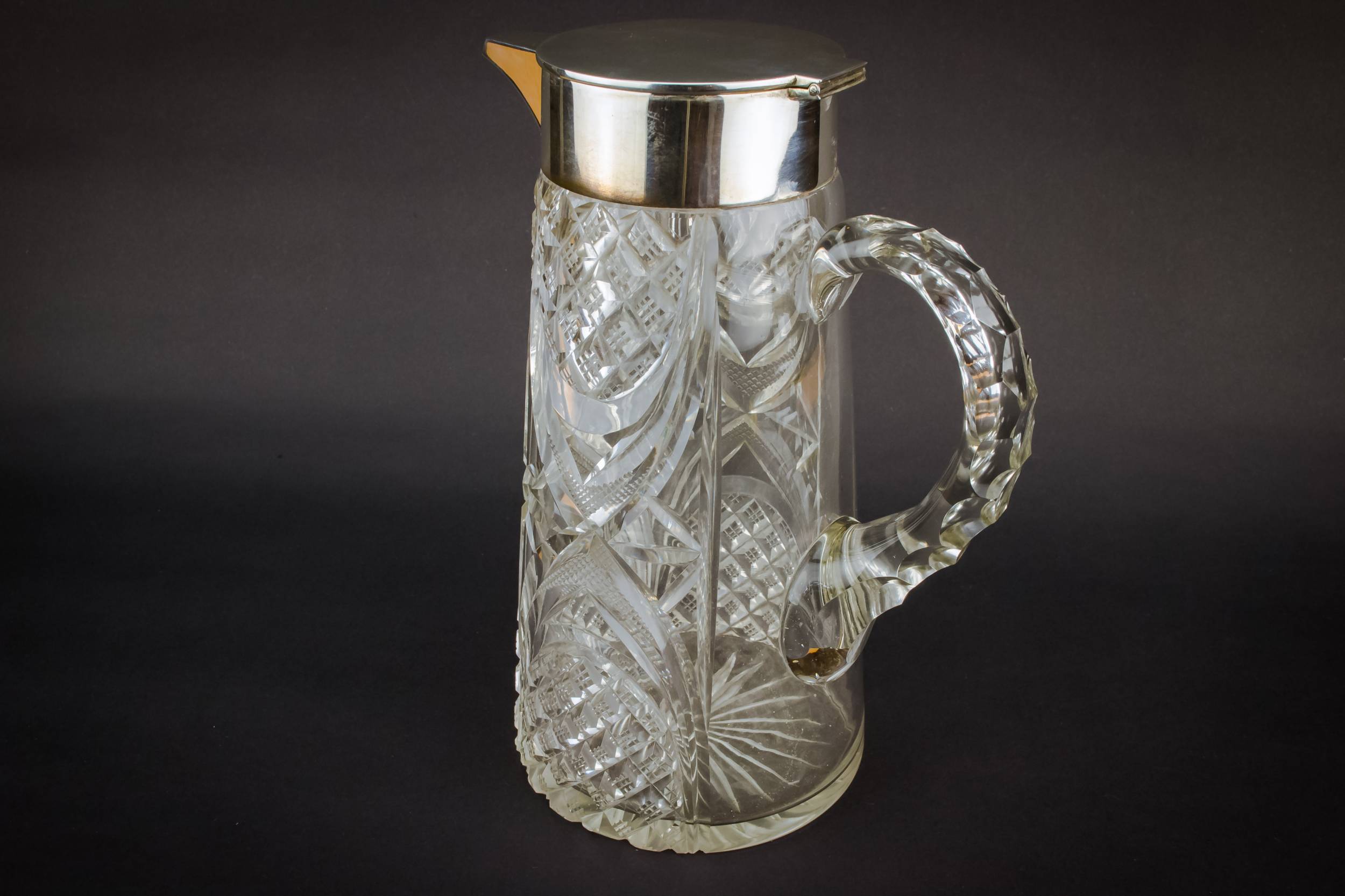 Cut Glass Neo-Classical — Silver & glass jug 4
