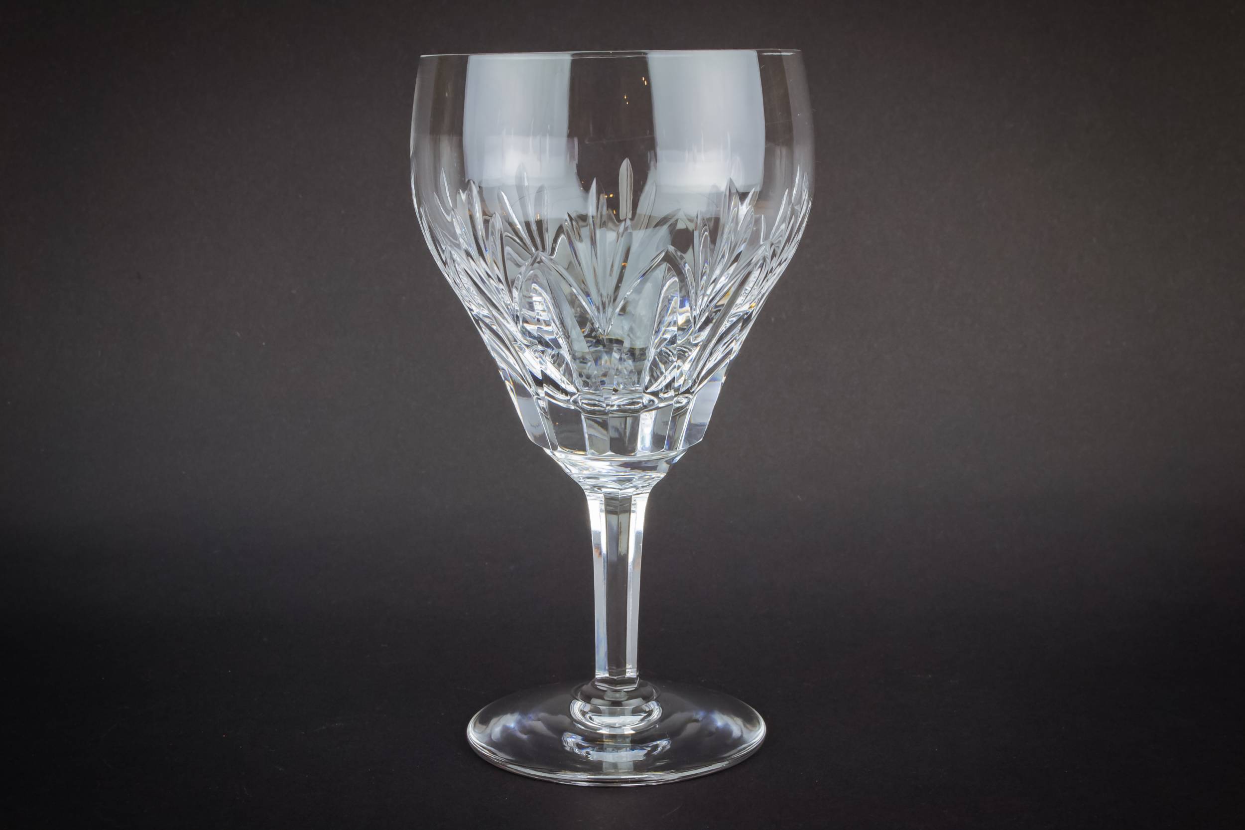 Antique Victorian Petaled — Crystal wine stem glass 2