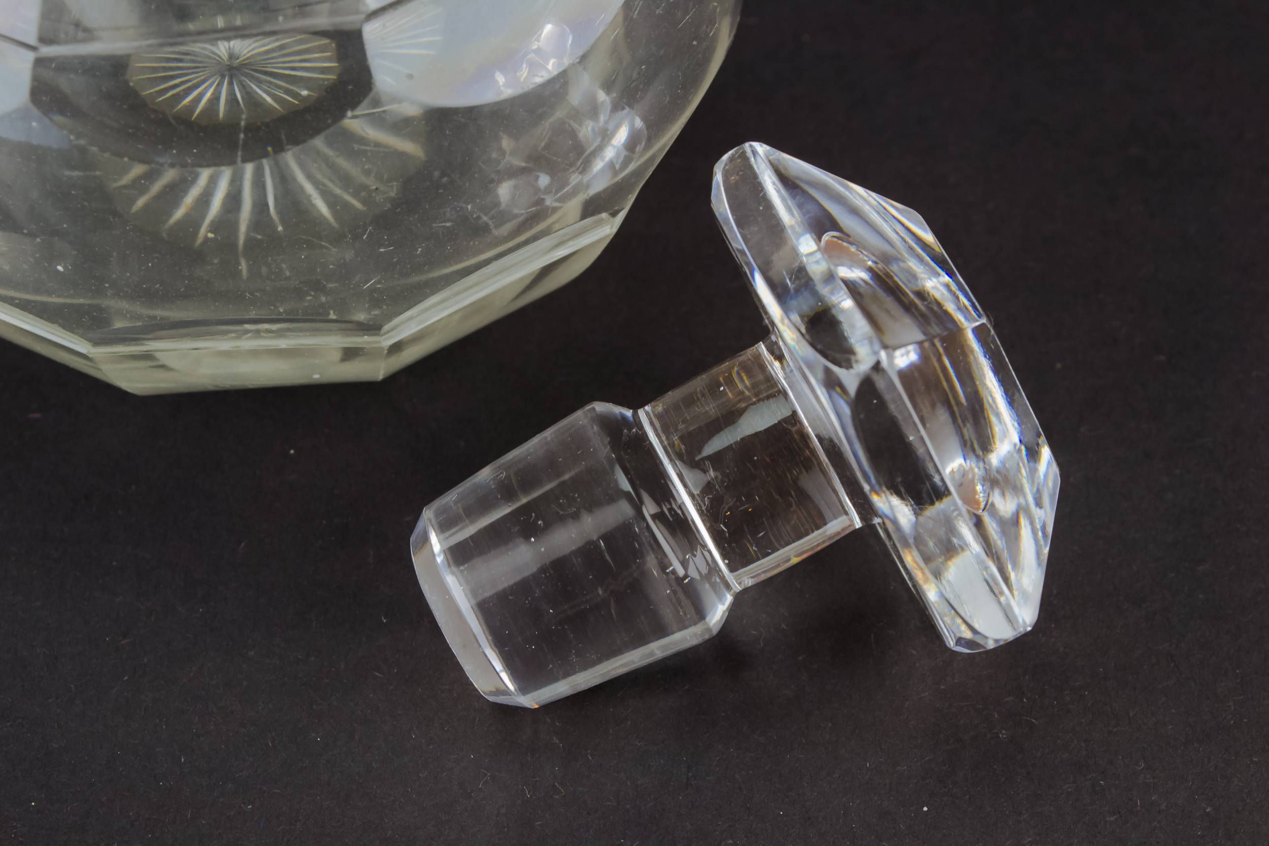Cut Glass Antique — Sherry cut glass decanter 2