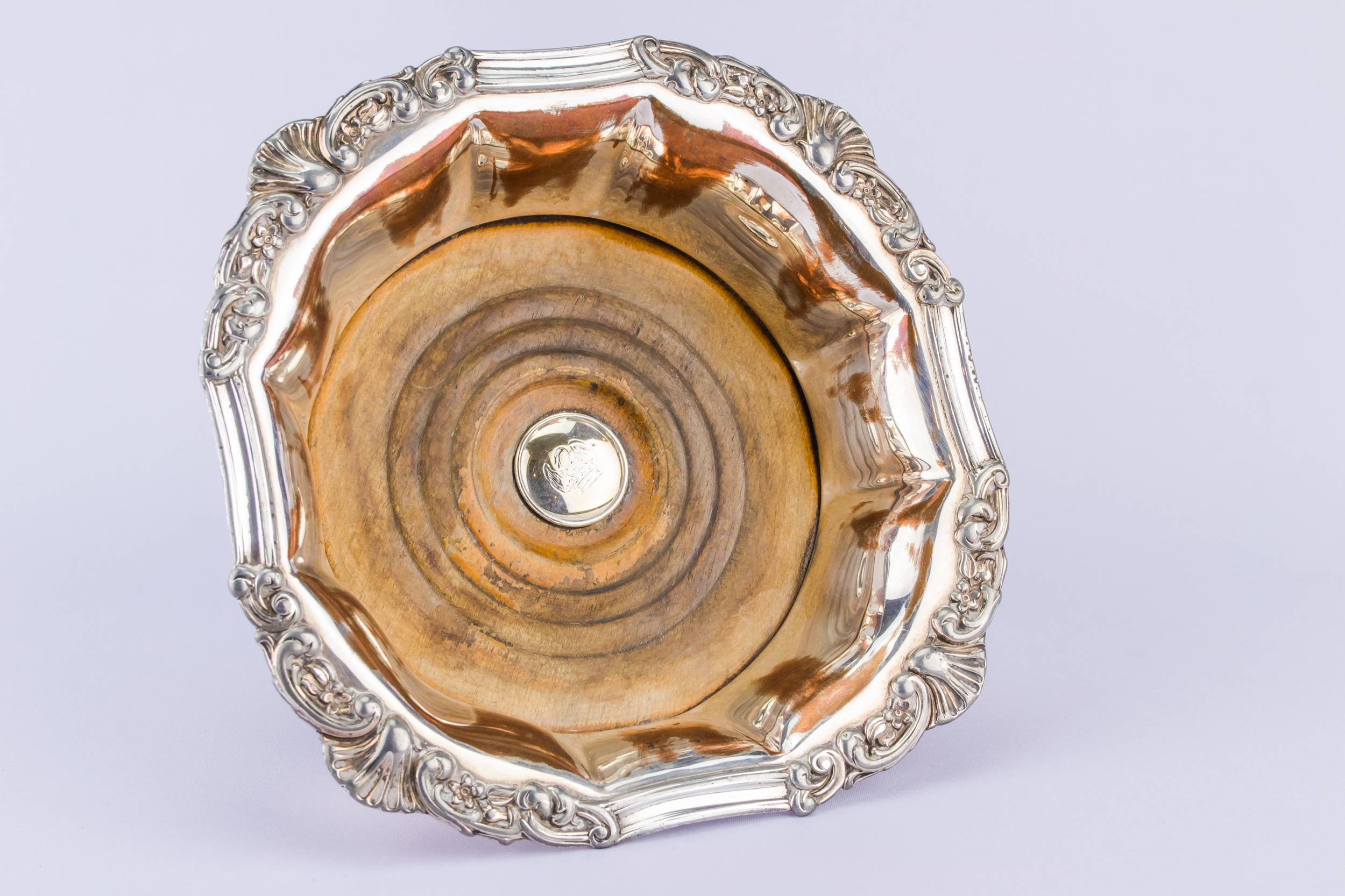 Silver Plated Neo-classical — 2 silver plated coasters 1