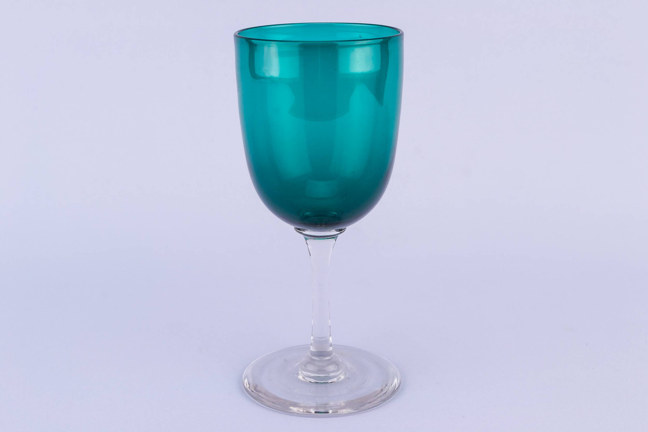 Green Antique Medium — 6 green port glasses
