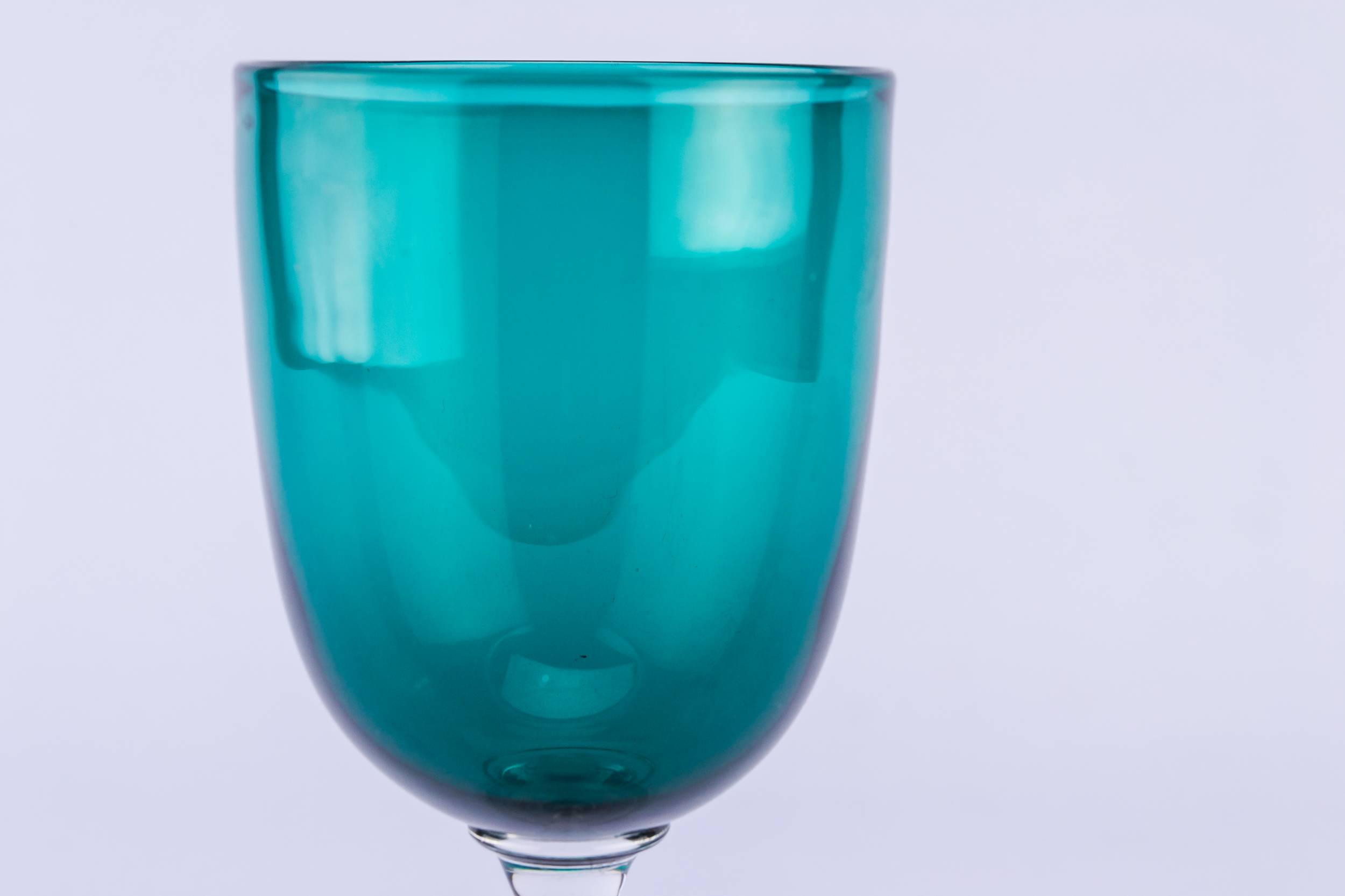 Green Antique Medium — 6 green port glasses 1