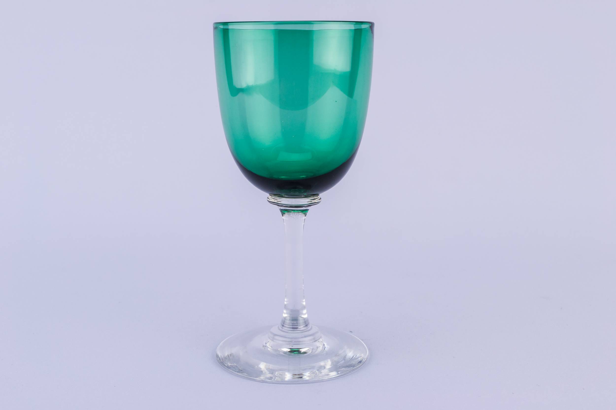 Green Victorian 50 — 6 green dessert wine glasses 2