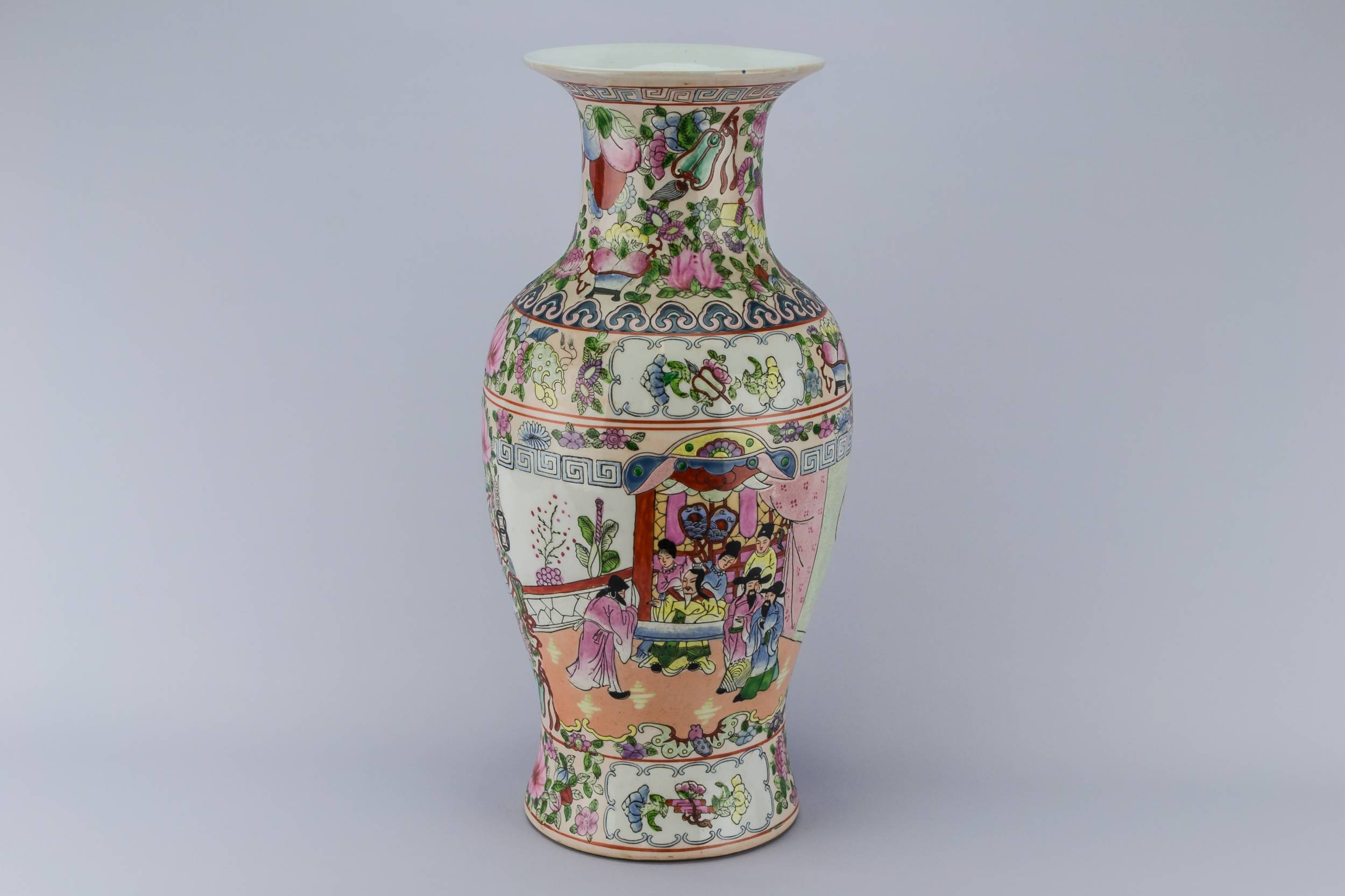 Porcelain Antique Famille — Attractive Famille rose vase