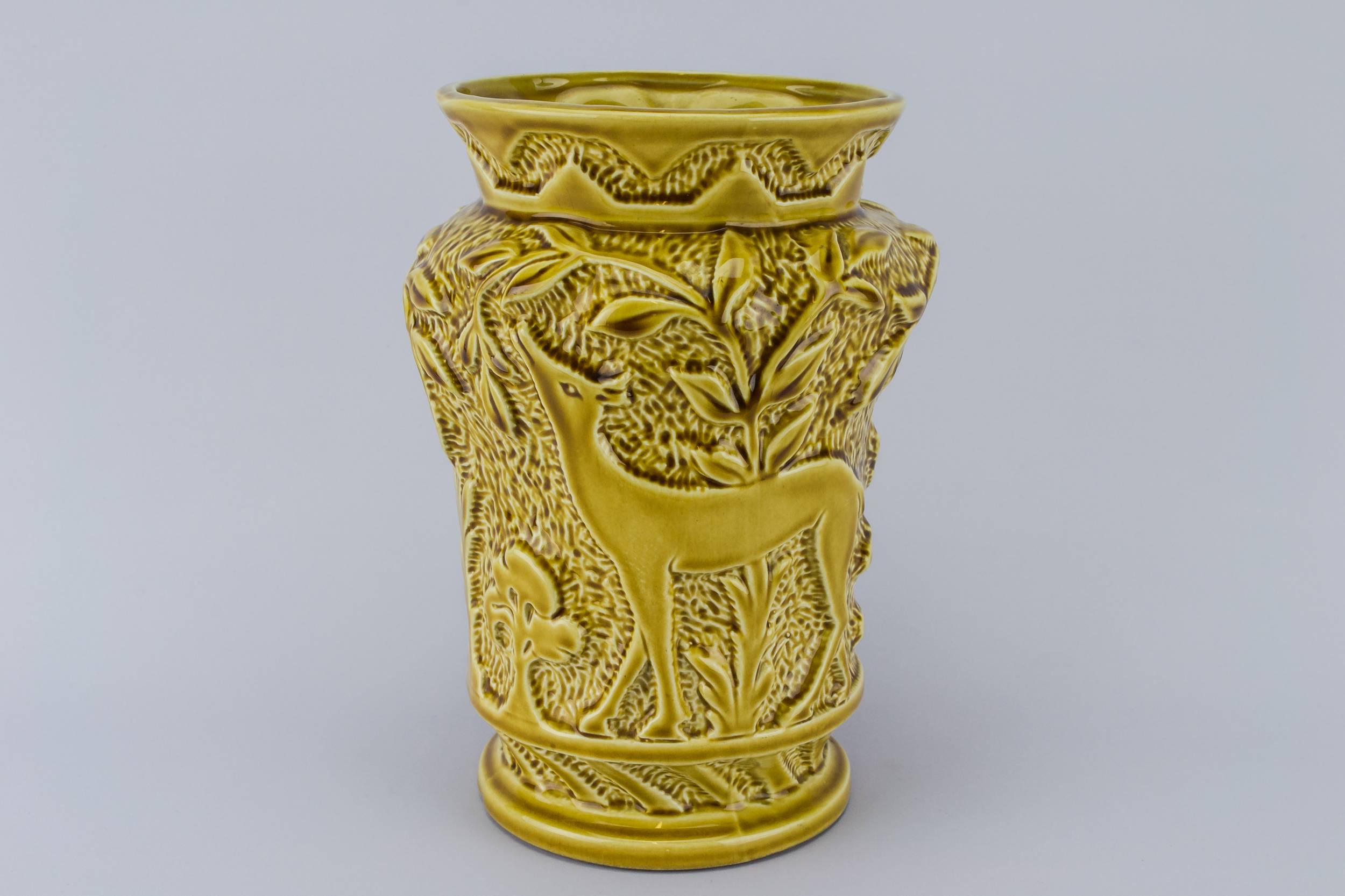 Vintage Decorative VASE — Mustard yellow flower vase
