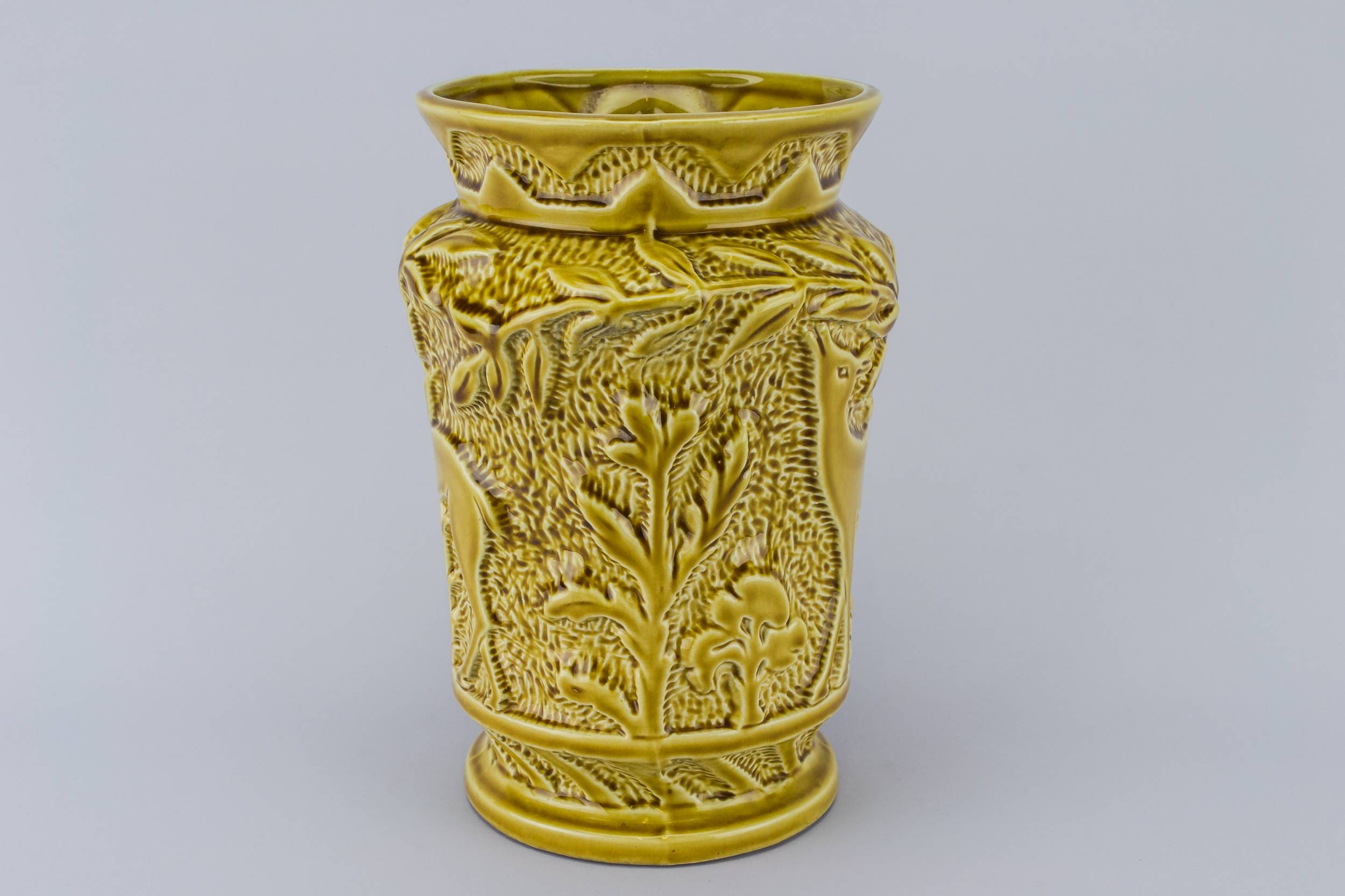 Vintage Decorative VASE — Mustard yellow flower vase 1