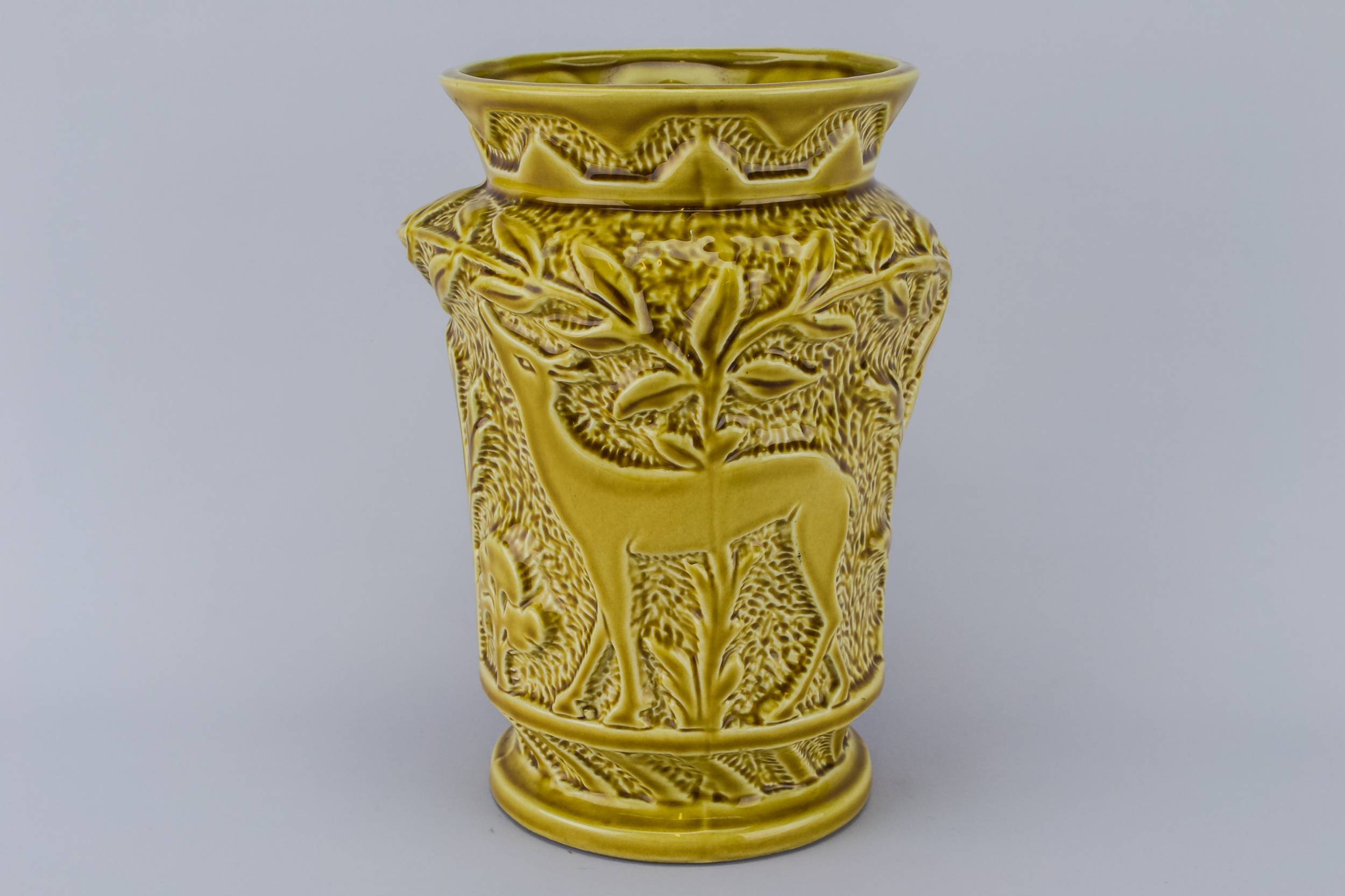 Vintage Decorative VASE — Mustard yellow flower vase 2