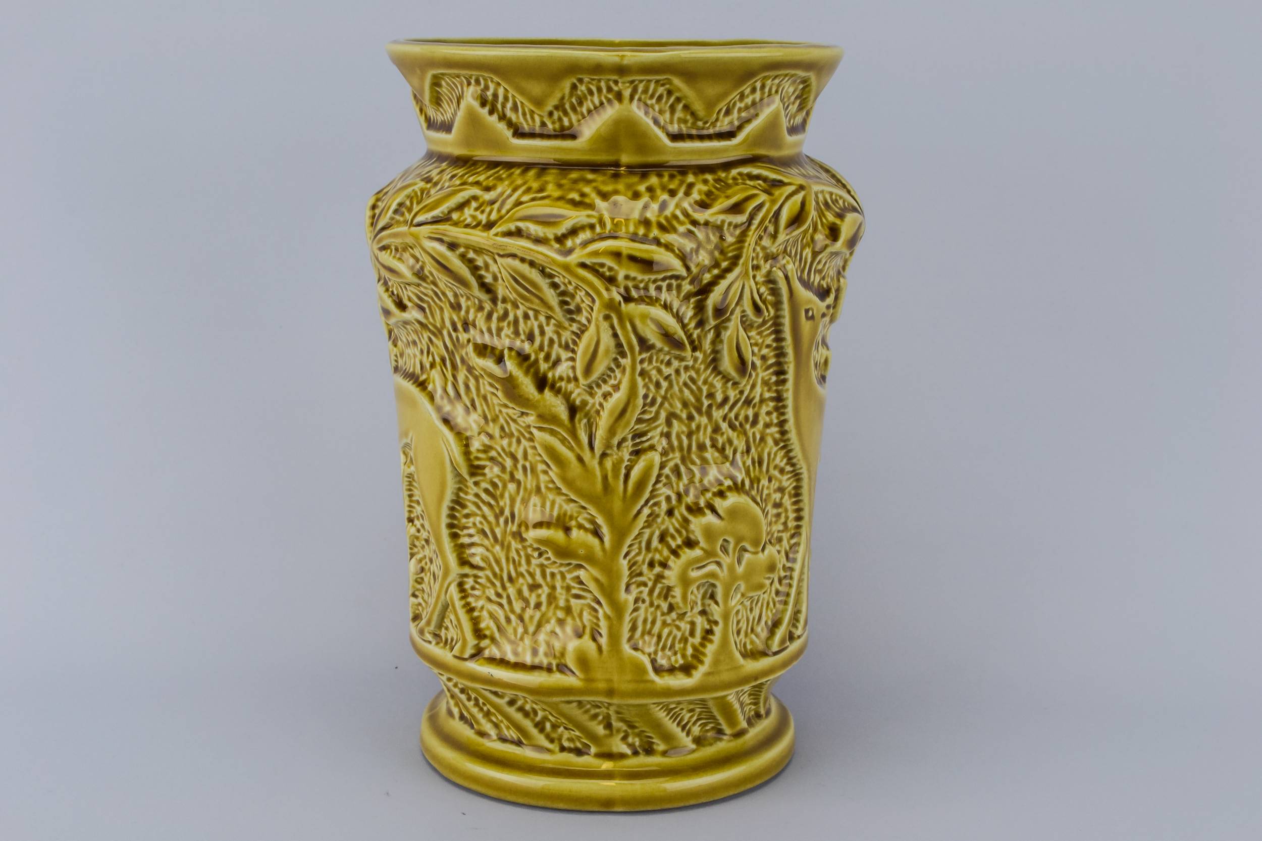 Vintage Decorative VASE — Mustard yellow flower vase 3
