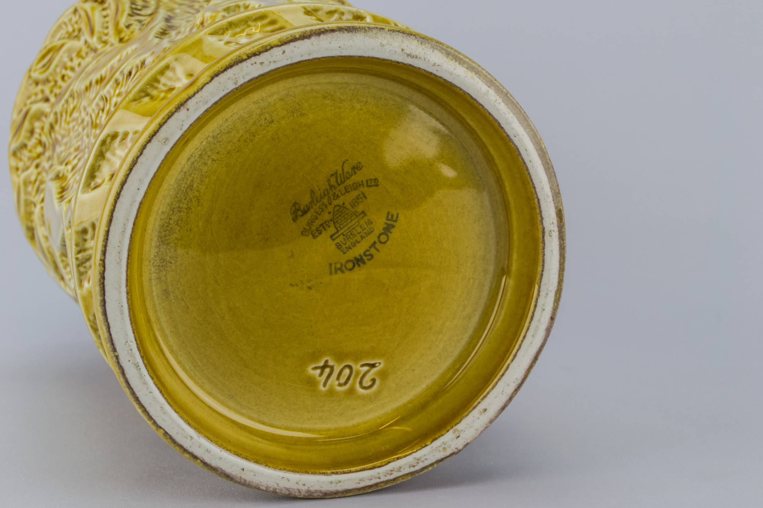 Vintage Decorative VASE — Mustard yellow flower vase 4