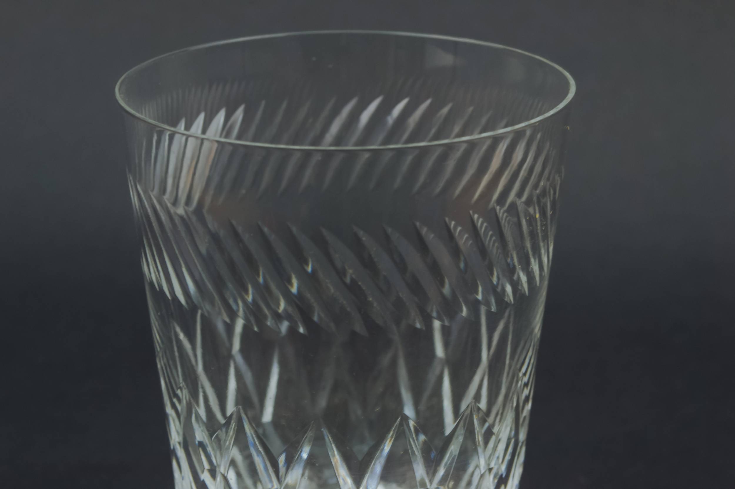 Vintage Crystal Diamond — 2 whisky tumbler glasses 1