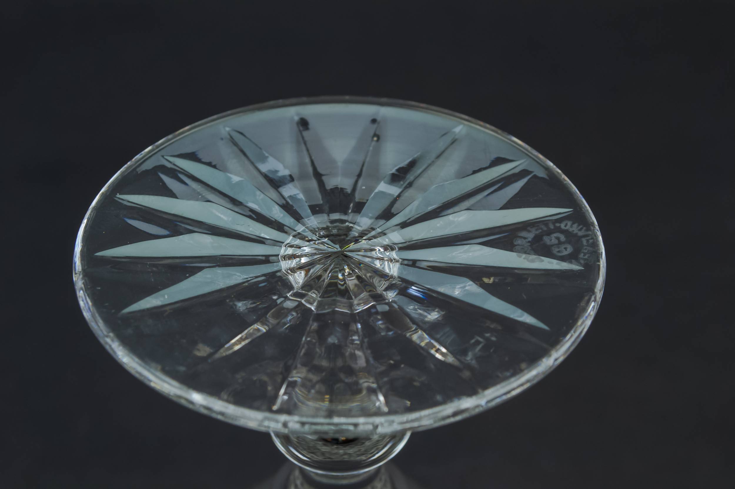 Crystal Vintage Diamond — 6 Webb Corbett wine glasses 2