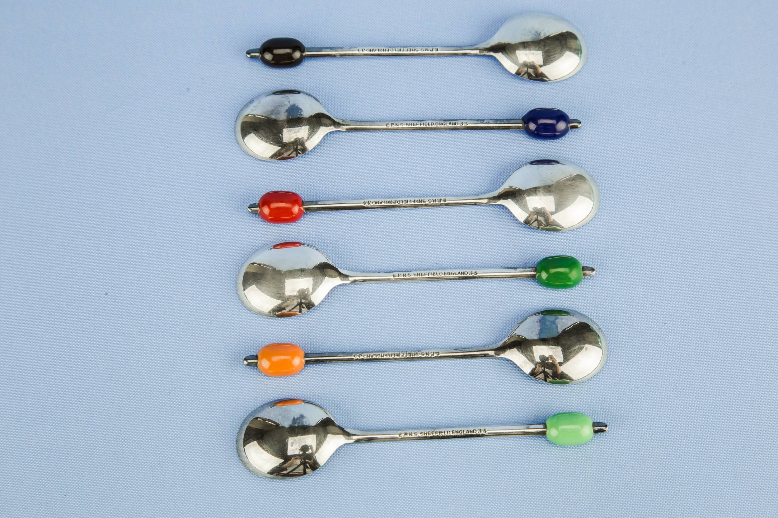 Attractive Vintage Coffee — 6 coffee bean spoons 2