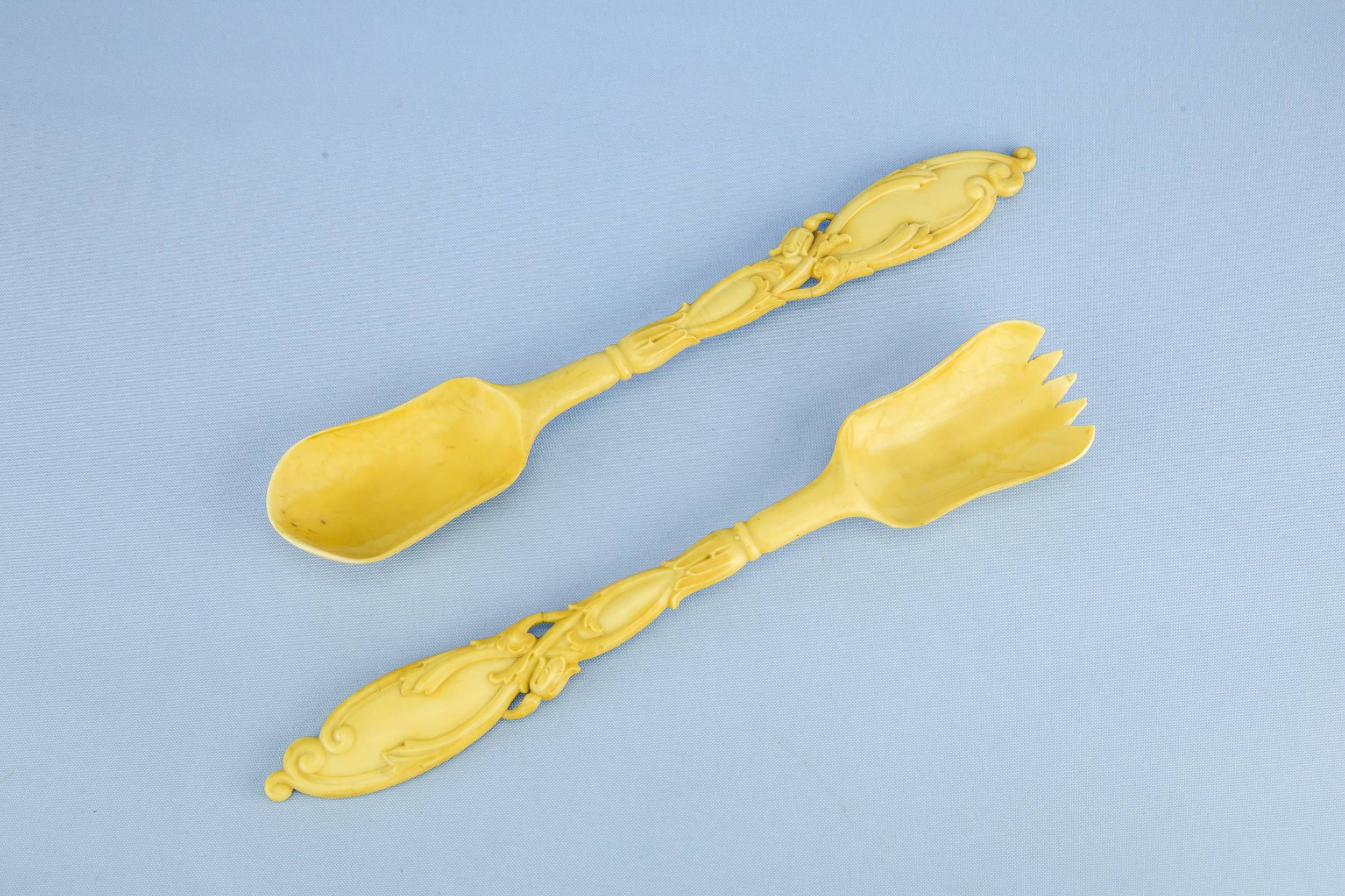 Charming Antique Art — Salad serving spoons