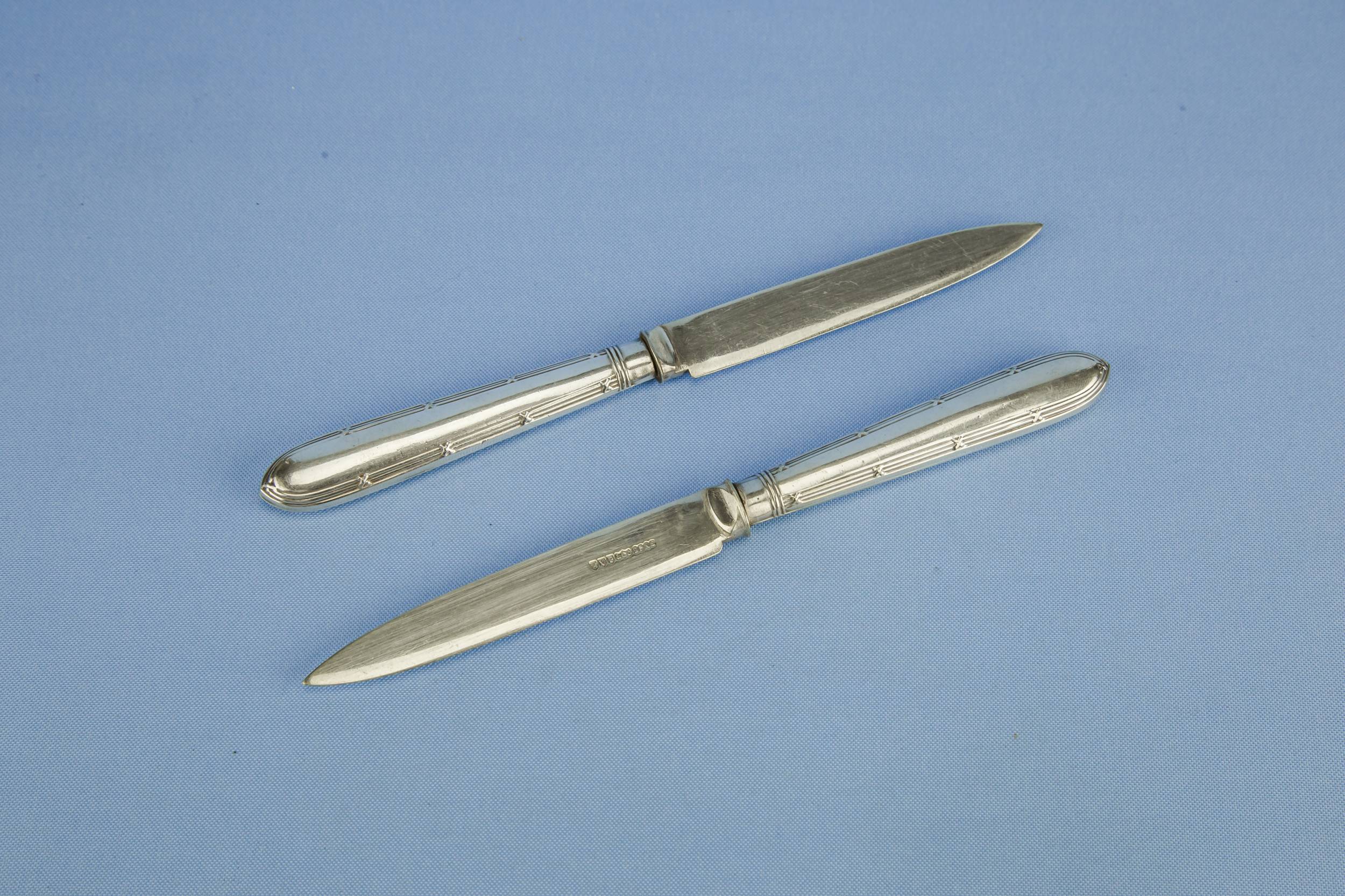Medium Elegant Silver — 6 elegant dessert knifes