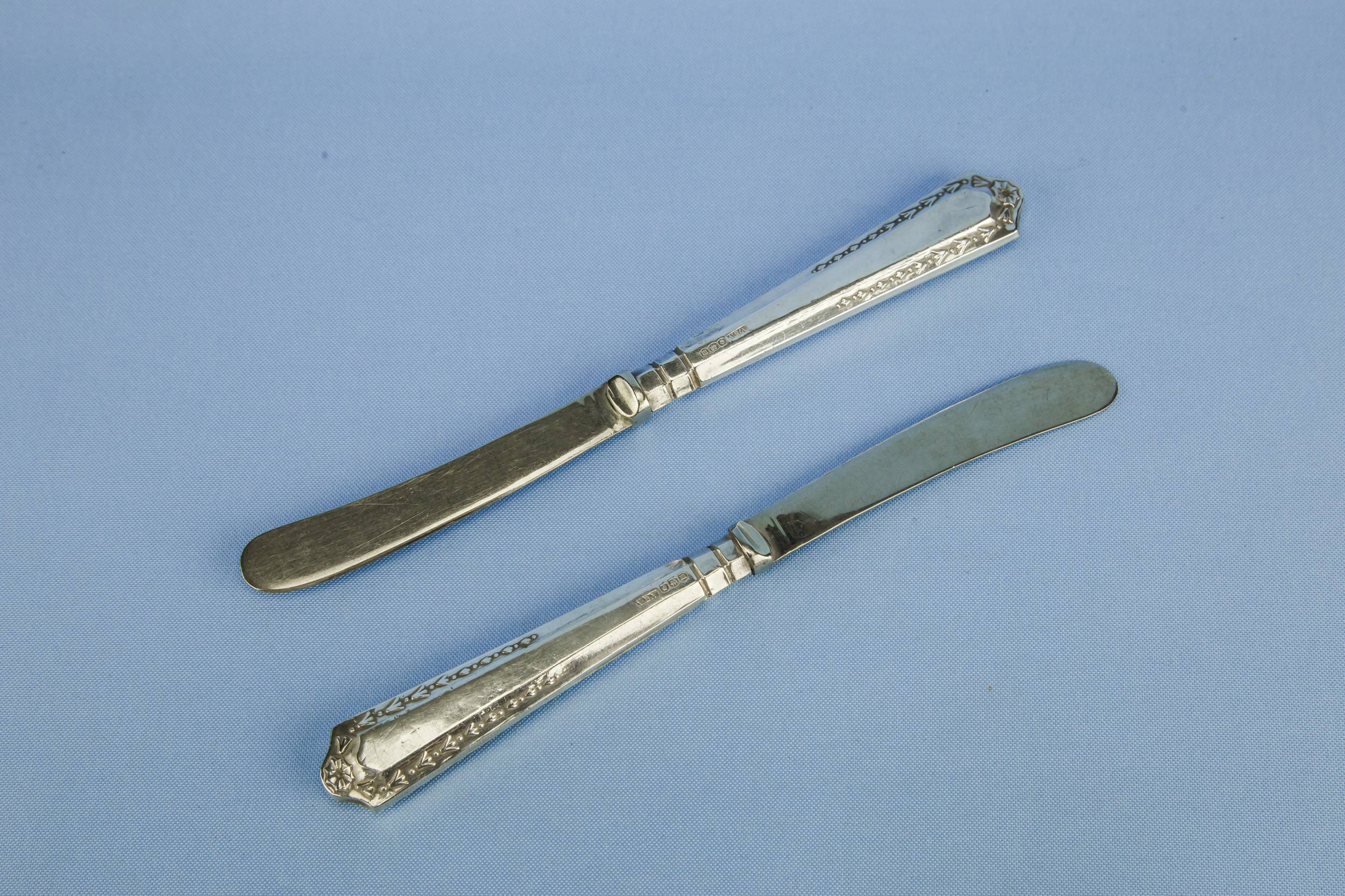 Sterling Silver Butter — 6 sterling silver knives