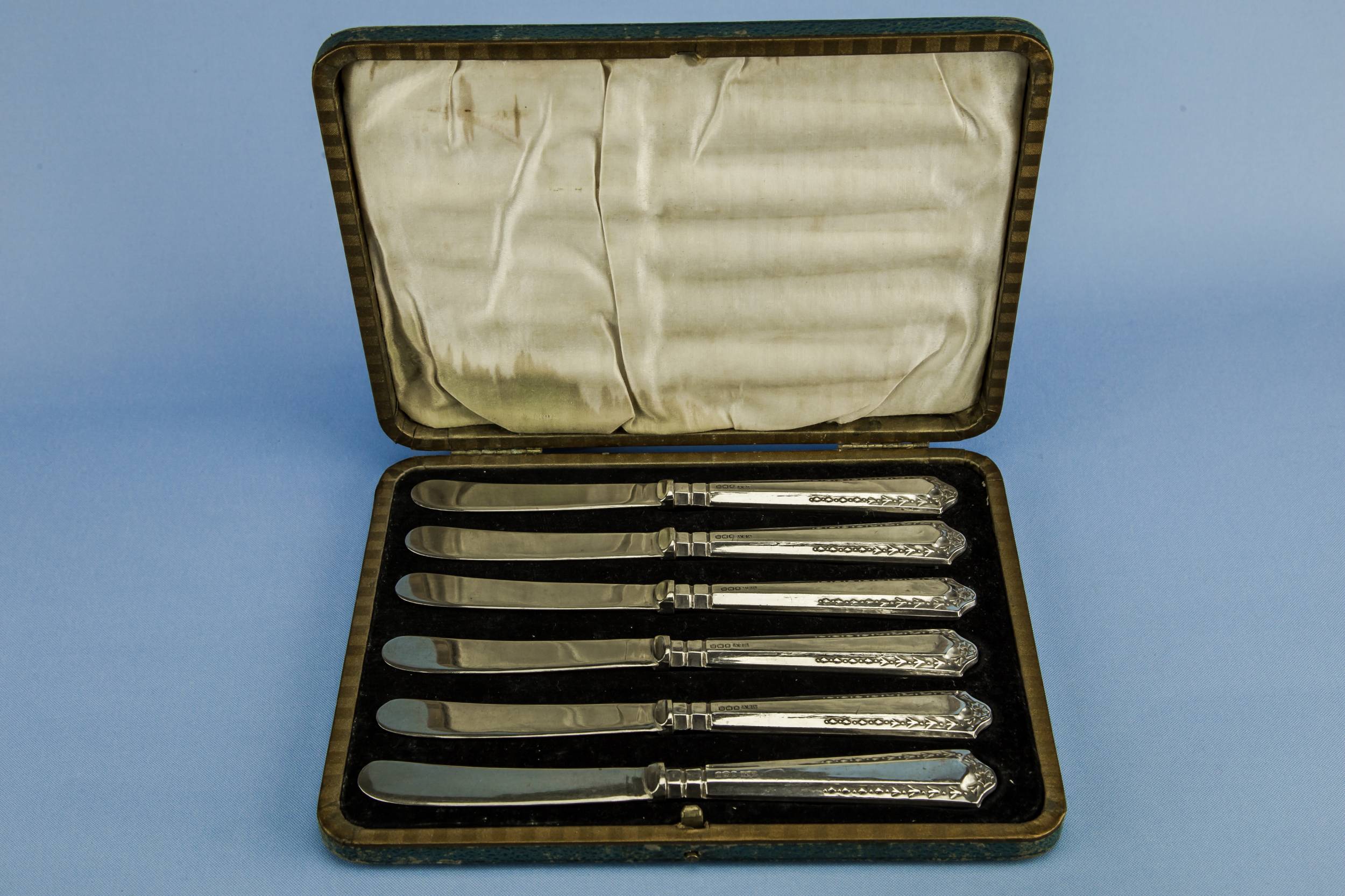 Sterling Silver Butter — 6 sterling silver knives 1