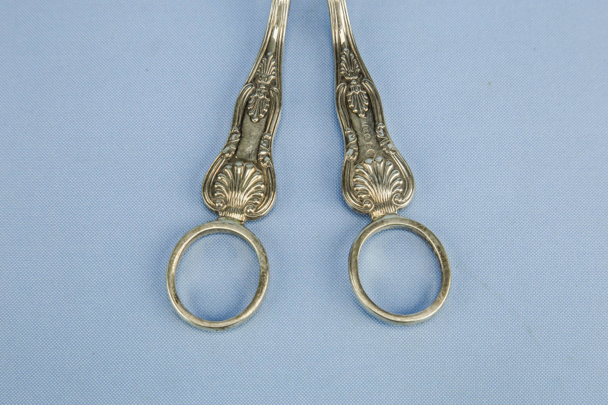 Neo-classical Antique Acanthus — Silver plated grape shears 2