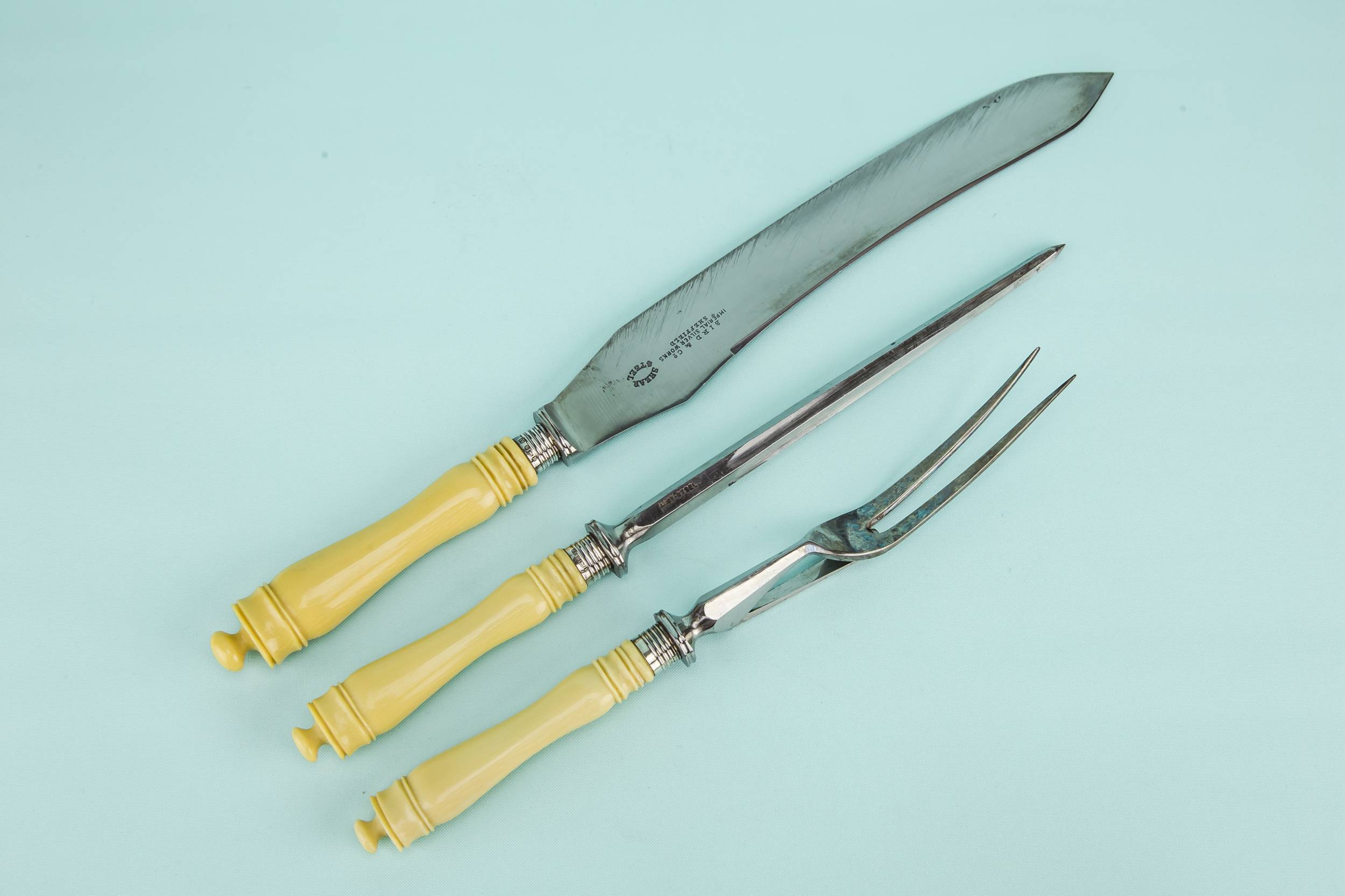 Piece Art Deco — Meat carving set trio