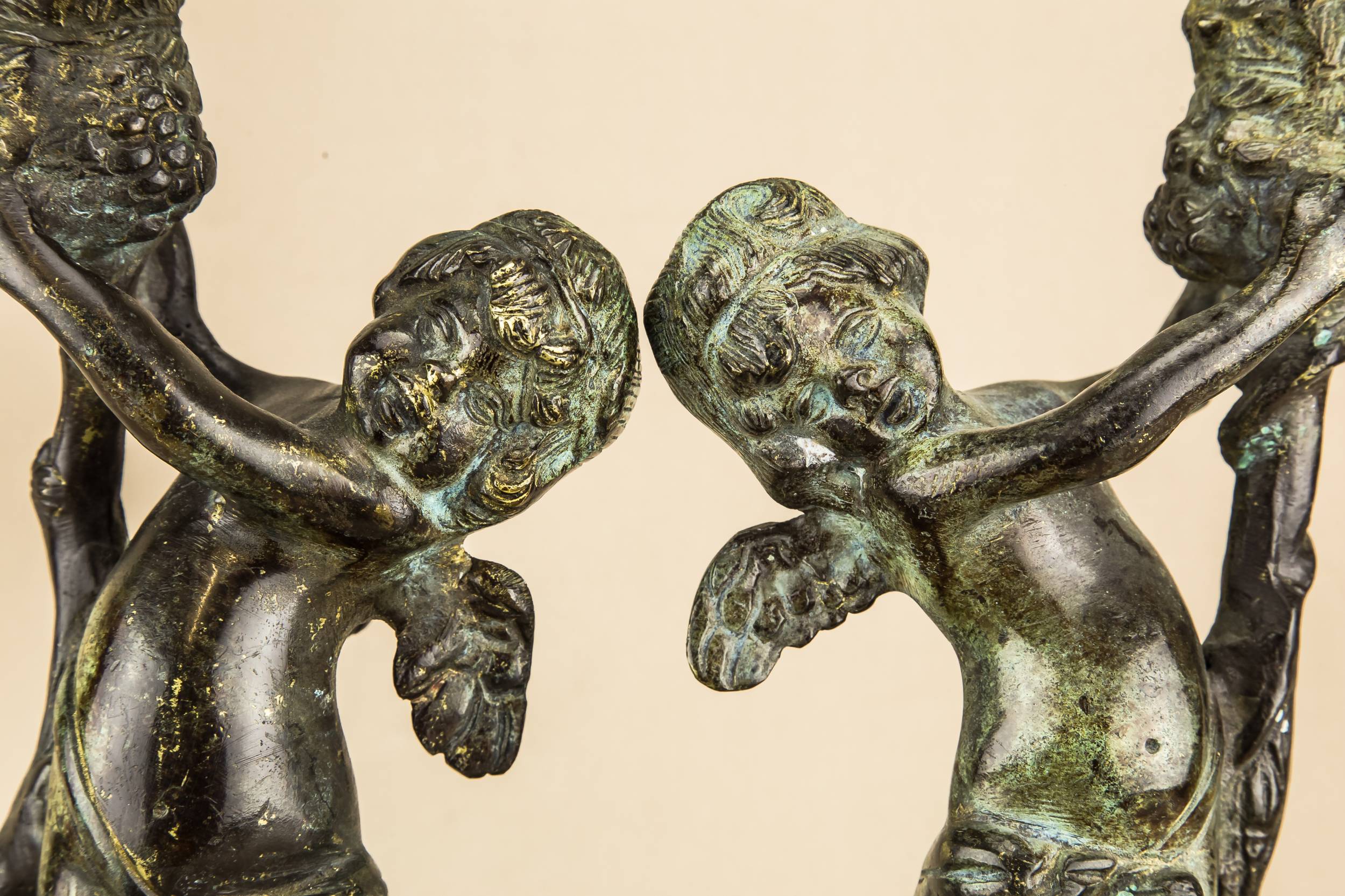 Brass Opulent Putti — 2 cherub candlesticks 1