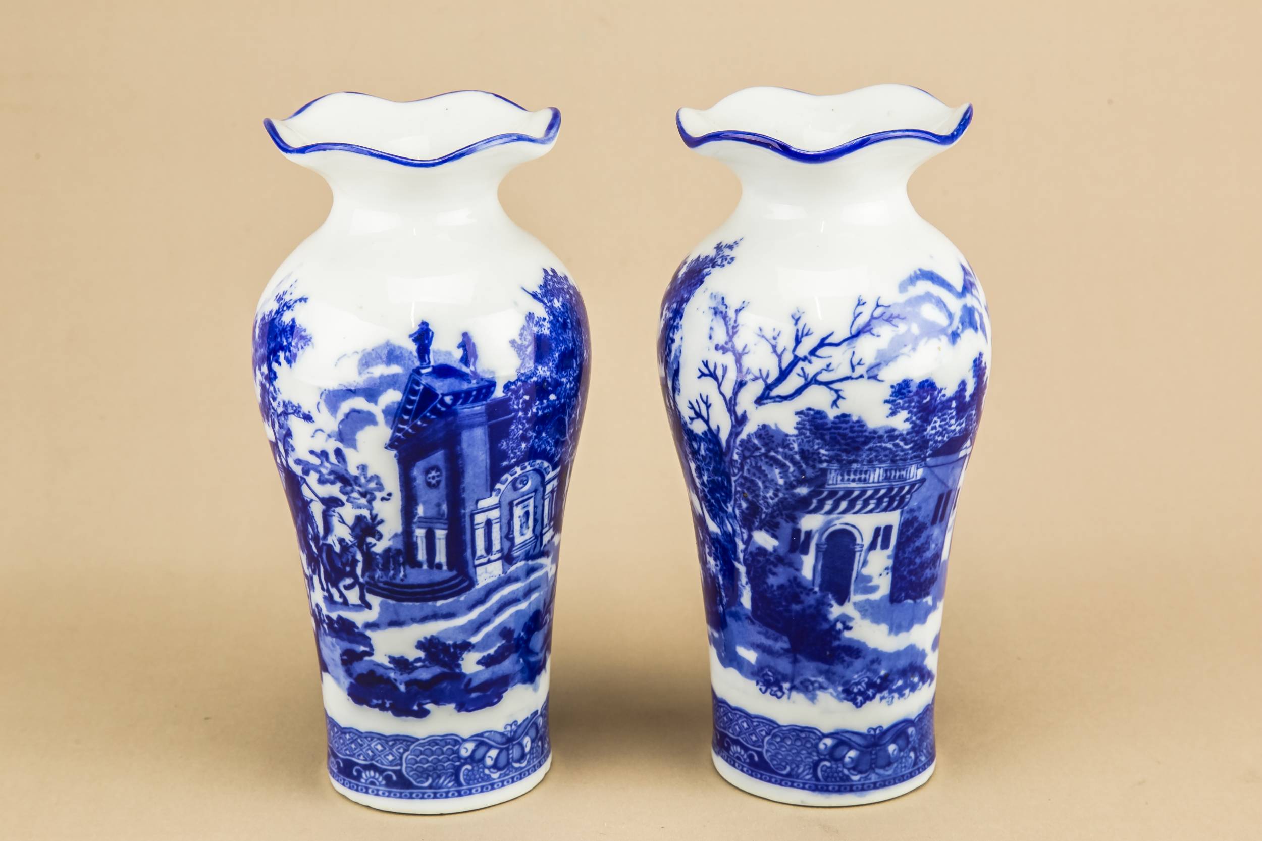 Beautiful Antique Ceramic — 2 blue and white vases 1