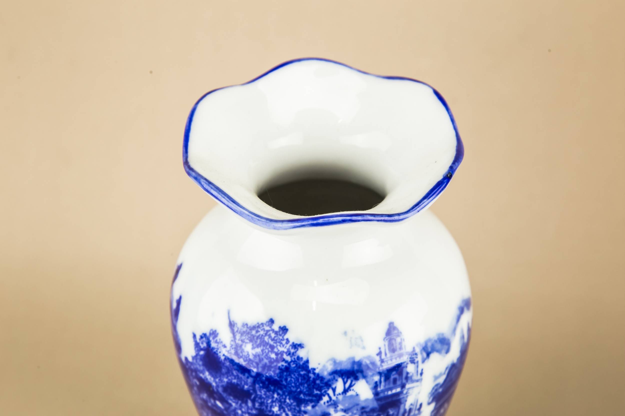 Beautiful Antique Ceramic — 2 blue and white vases 3