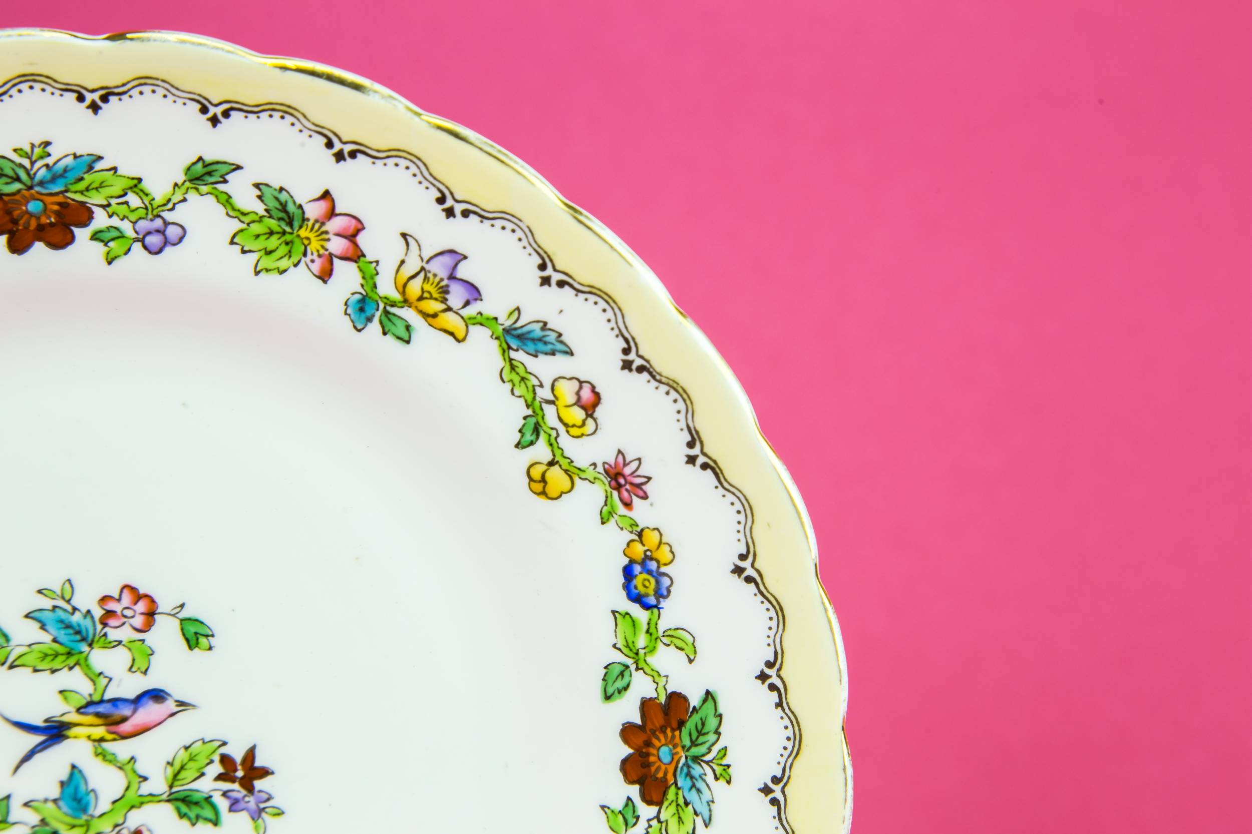 Art Deco Charming — 6 floral desser plates 1
