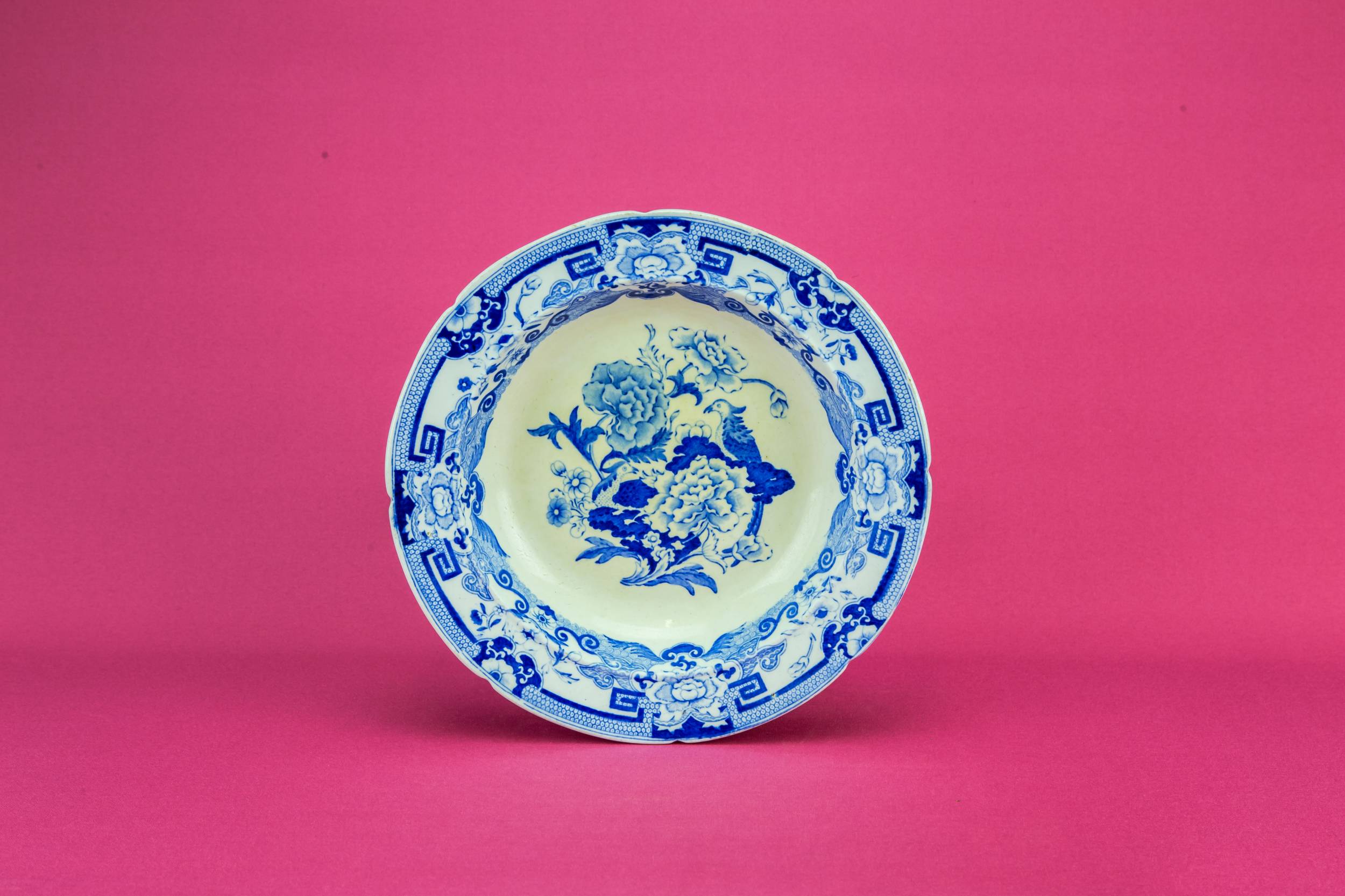Blue And White — Floral blue and white dish