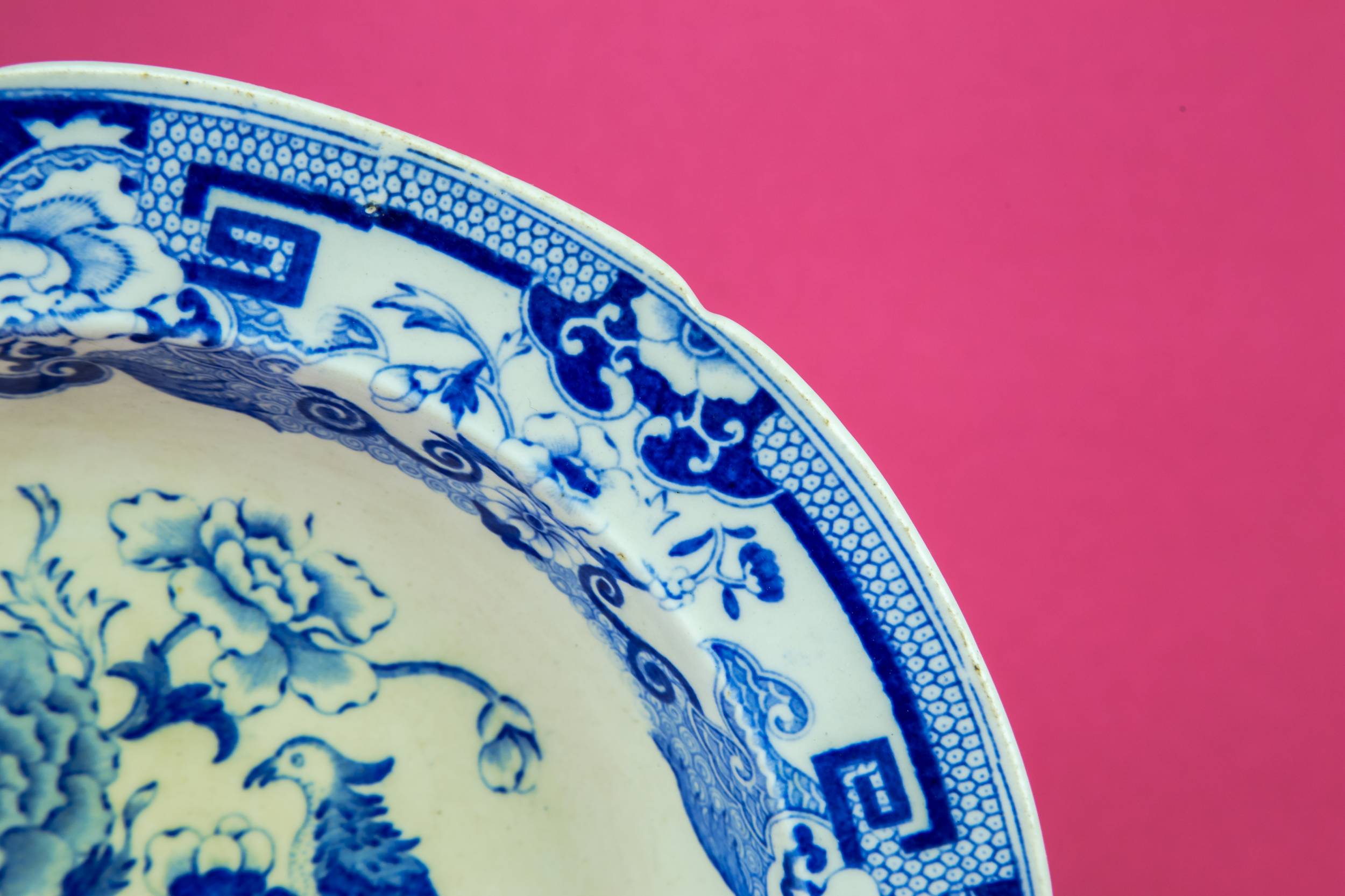 Blue And White — Floral blue and white dish 1