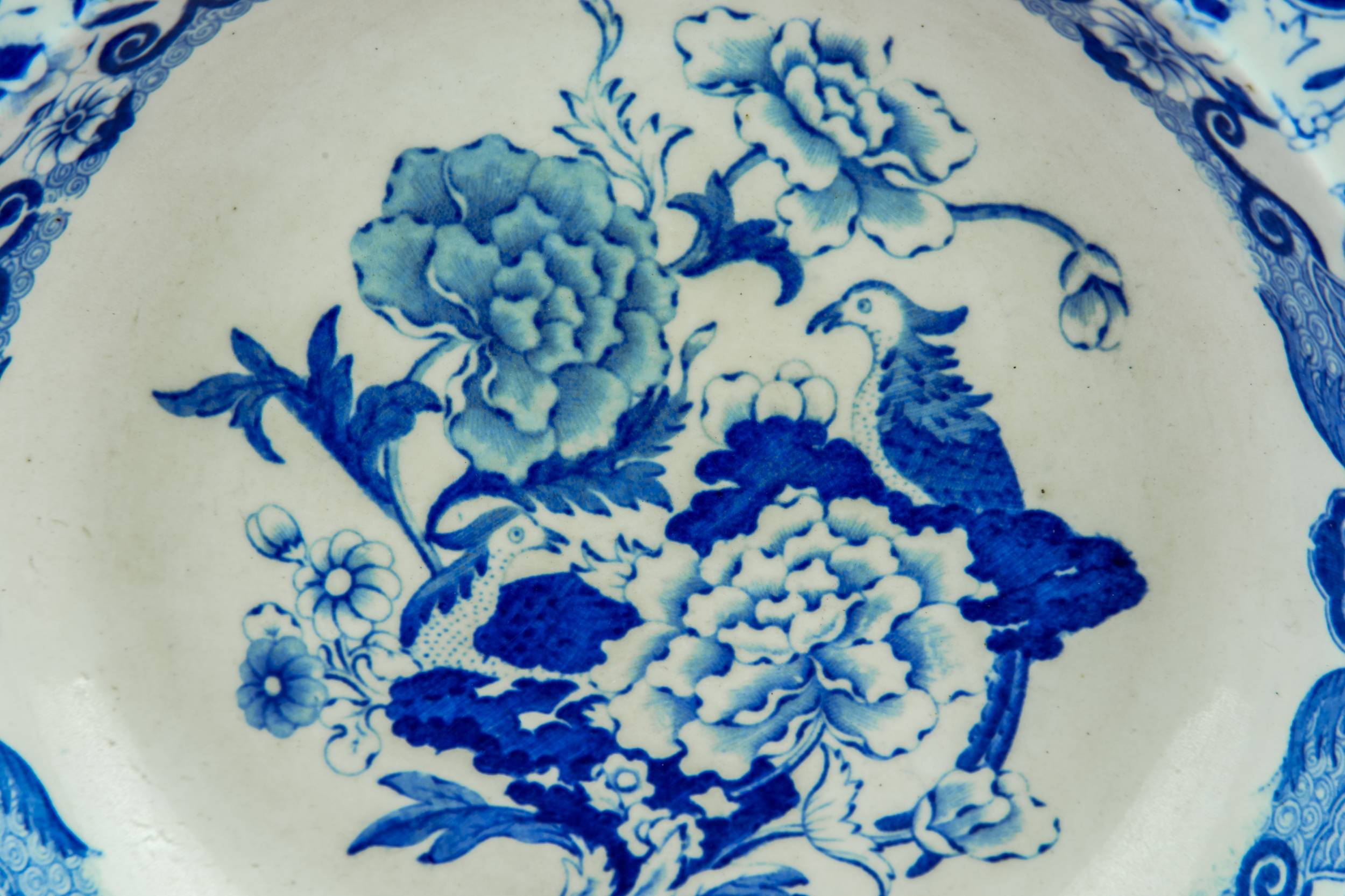 Blue And White — Floral blue and white dish 2