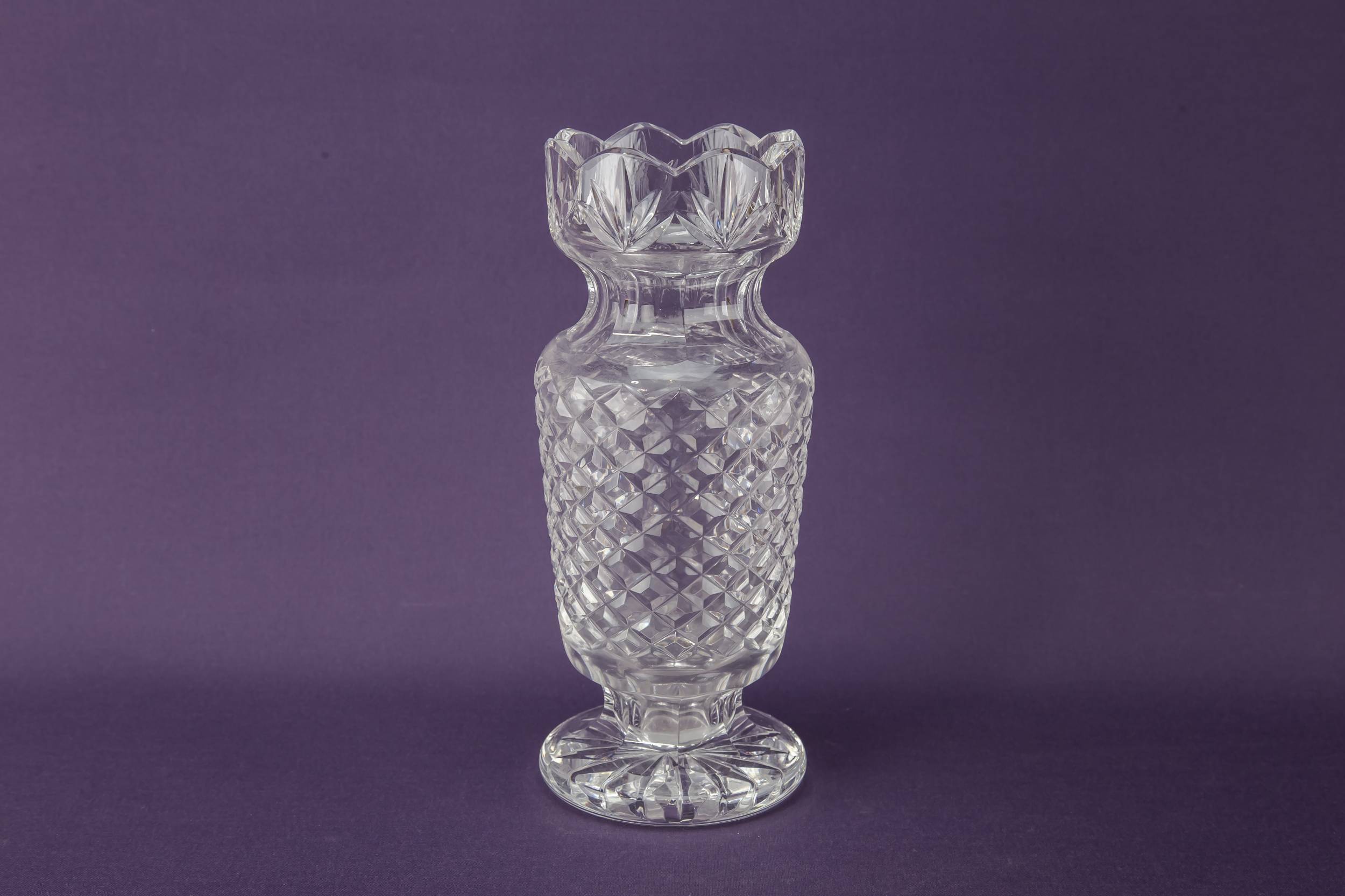 Elegant Cut Glass — Waterford cut glass vase