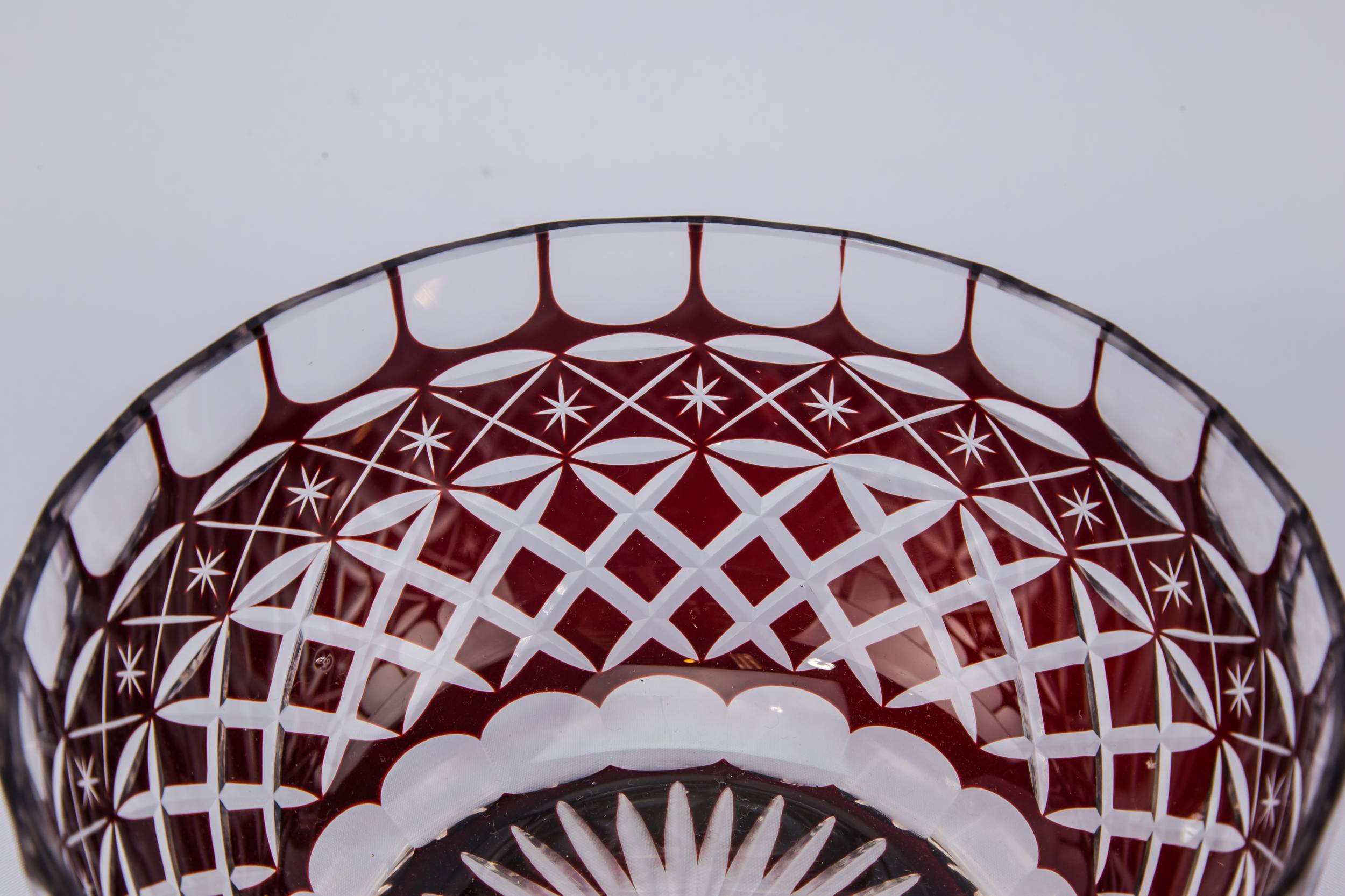 Charming Retro Crosshatch — Charming red bowl 1