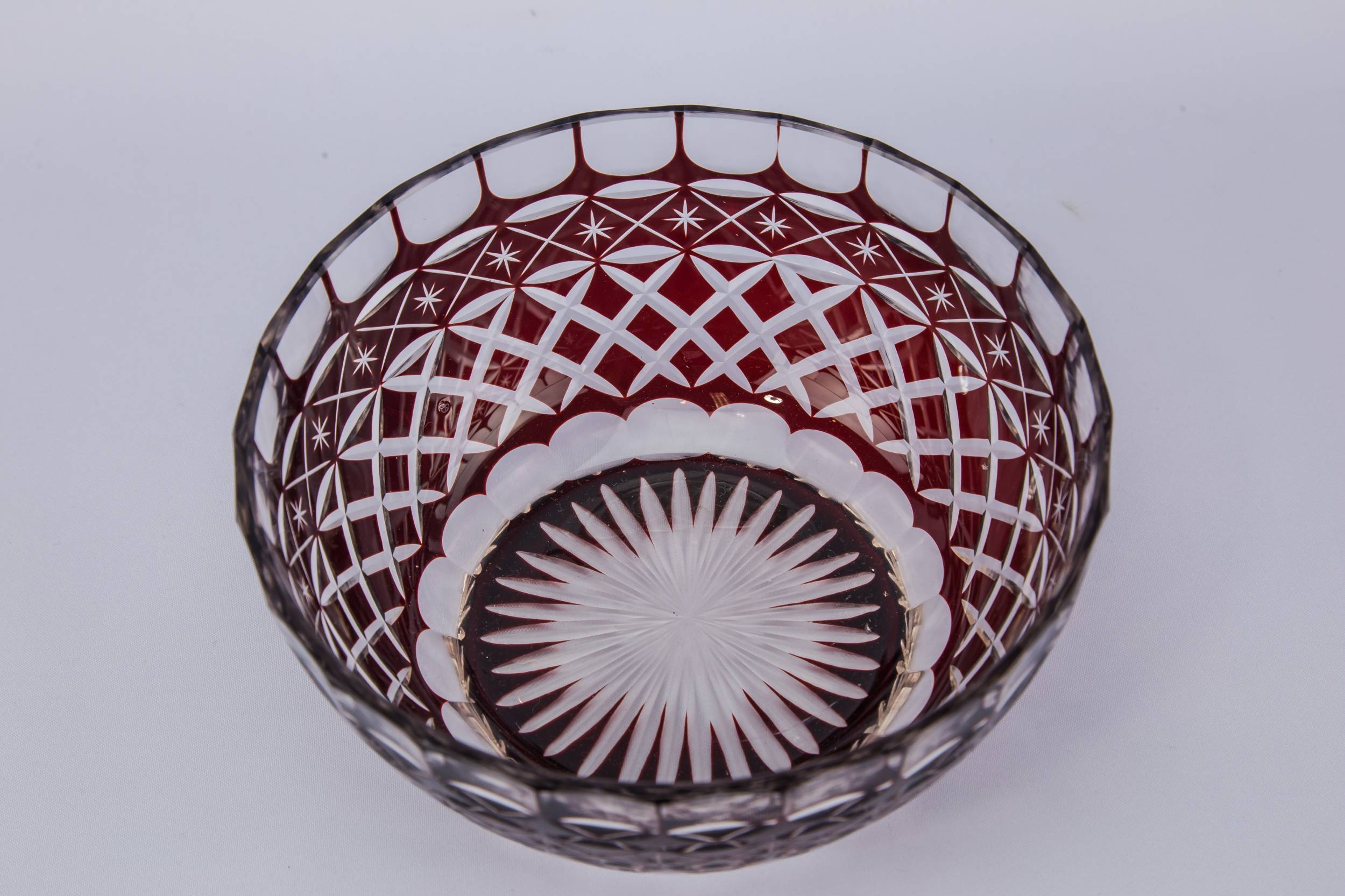 Charming Retro Crosshatch — Charming red bowl 2